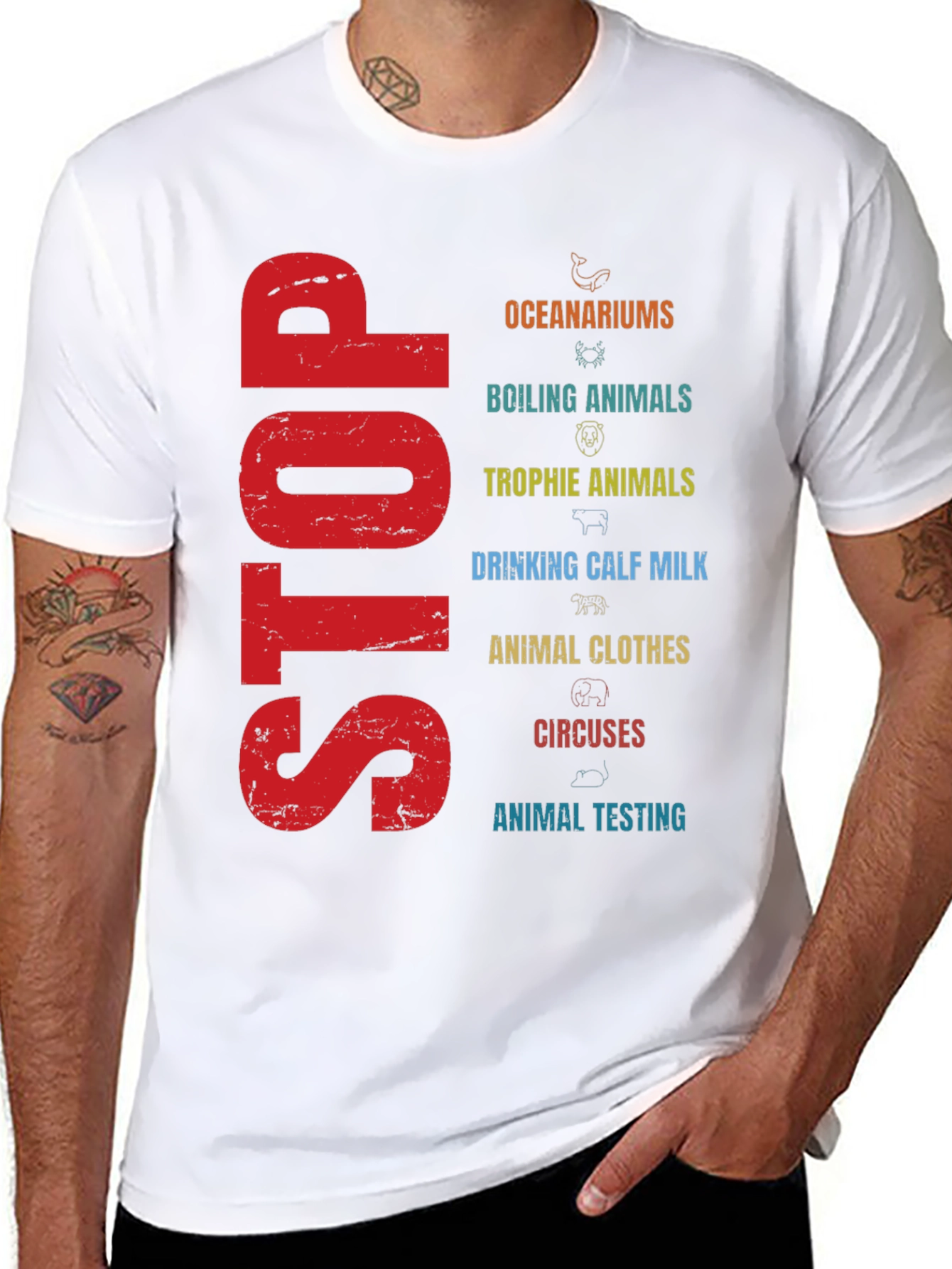 Stop Animal Cruelty T-Shirt - Activism Tee