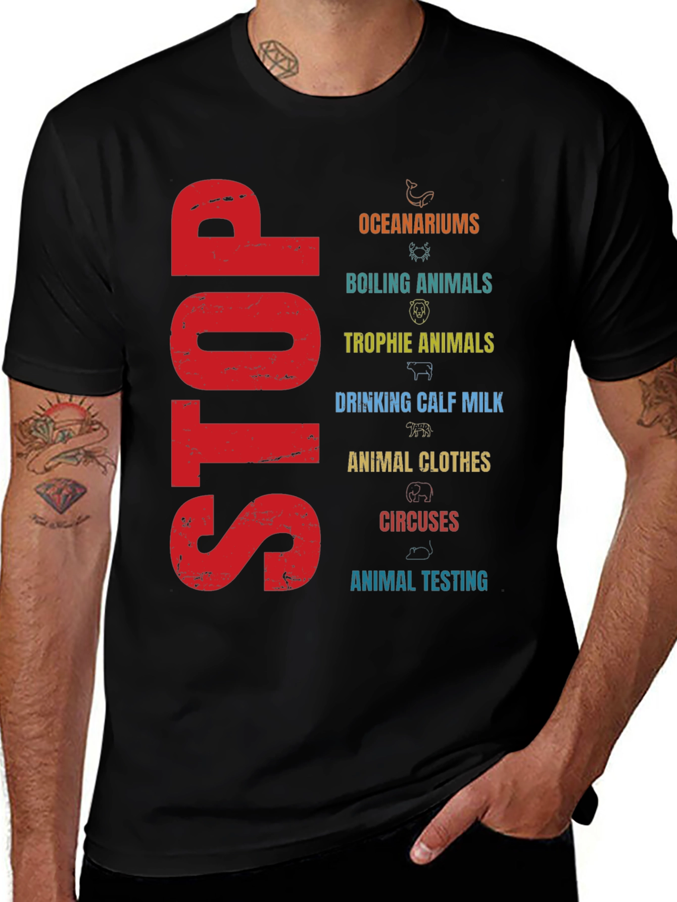 Stop Animal Cruelty T-Shirt - Activism Tee