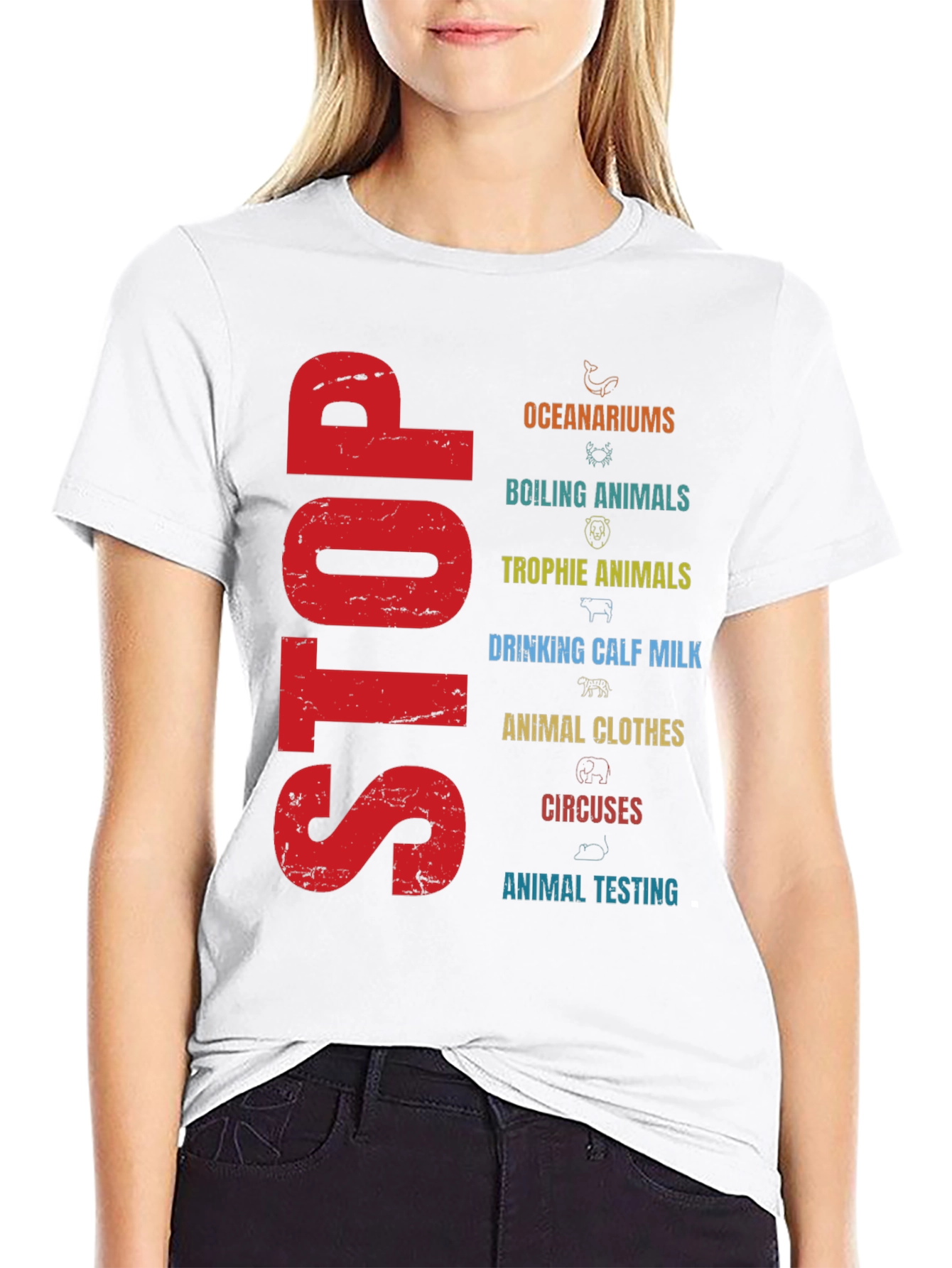 Stop Animal Cruelty T-Shirt - Activism Tee
