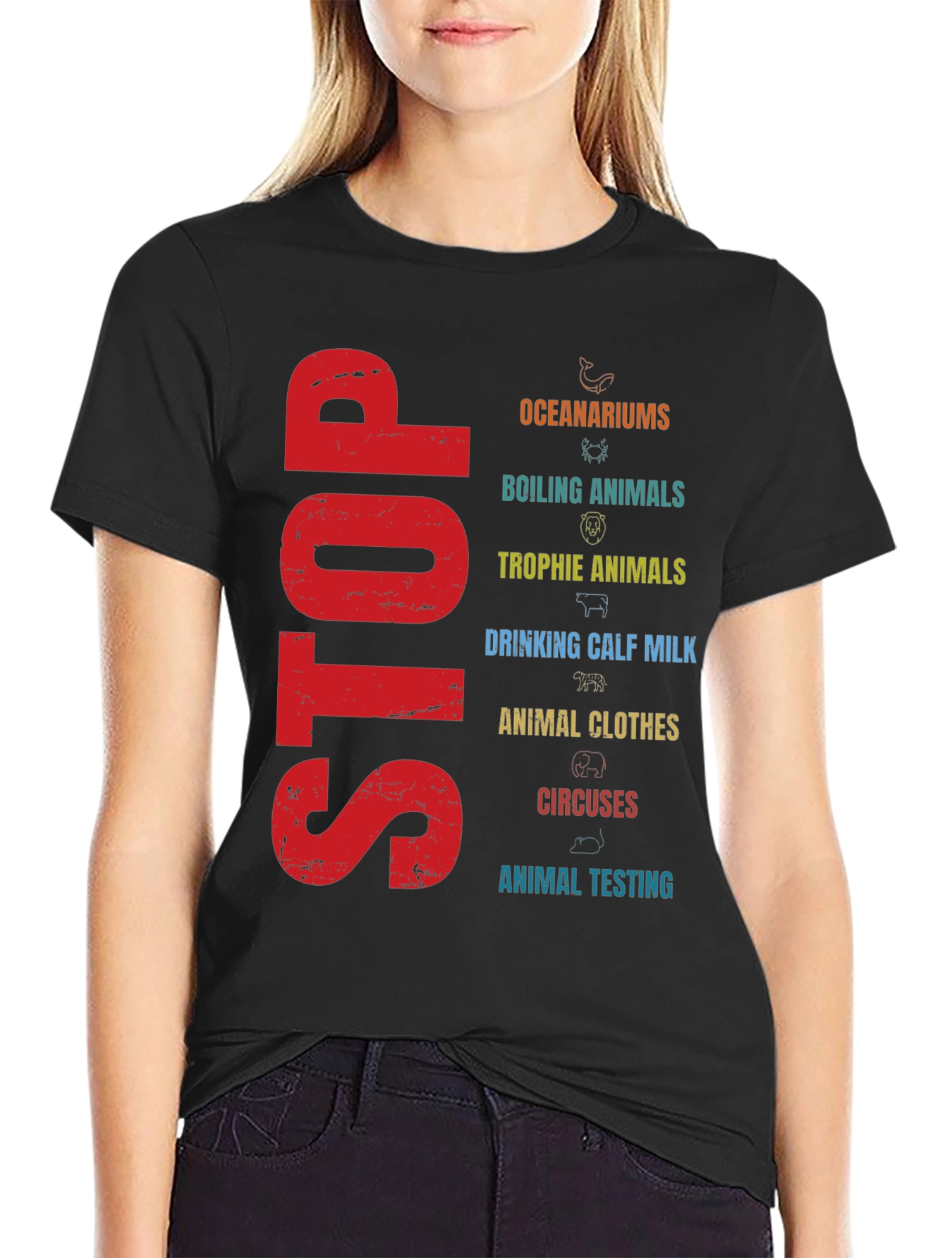 Stop Animal Cruelty T-Shirt - Activism Tee