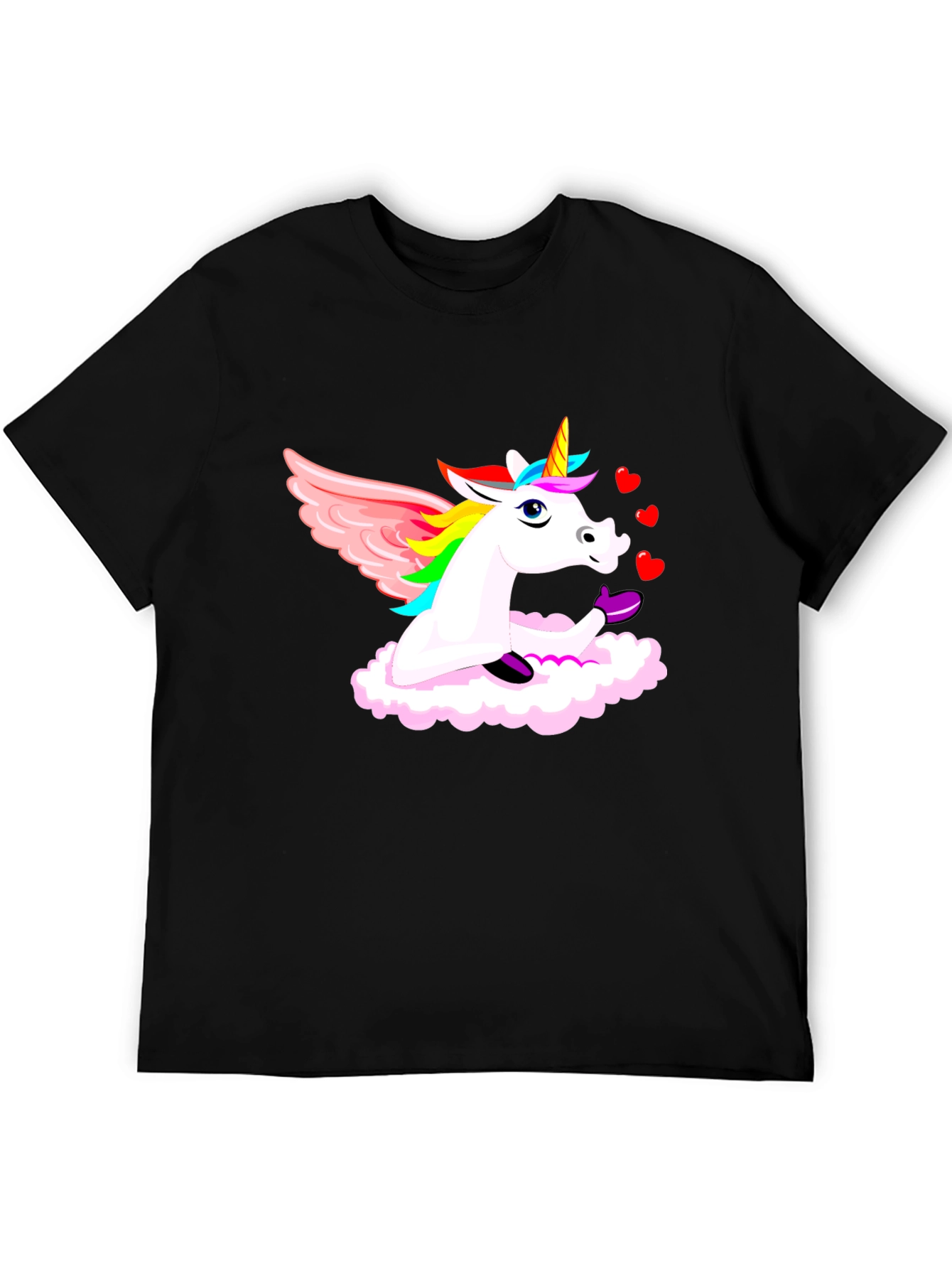 Unicorn Love Cloud Graphic T-Shirt