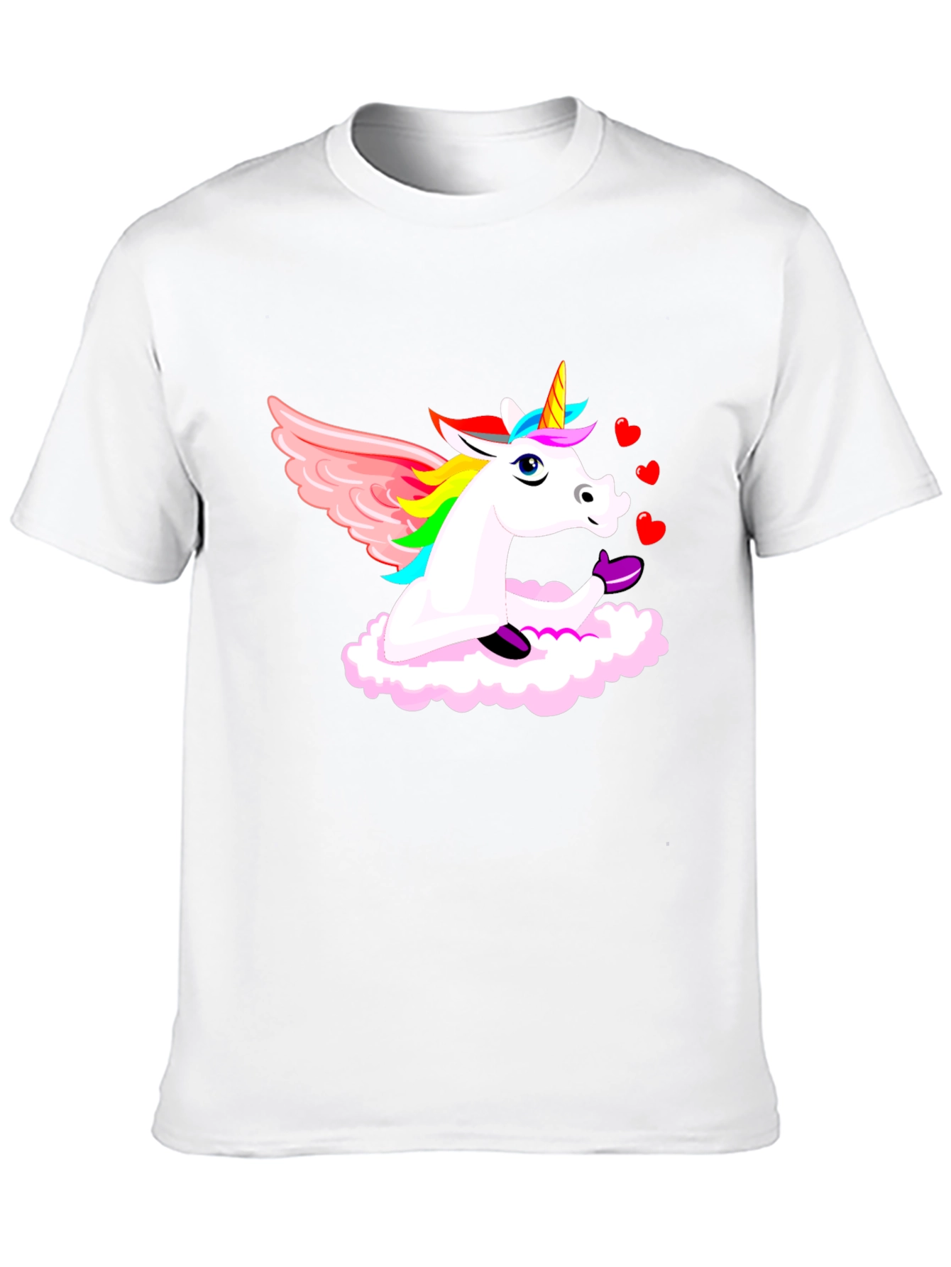 Unicorn Love Cloud Graphic T-Shirt
