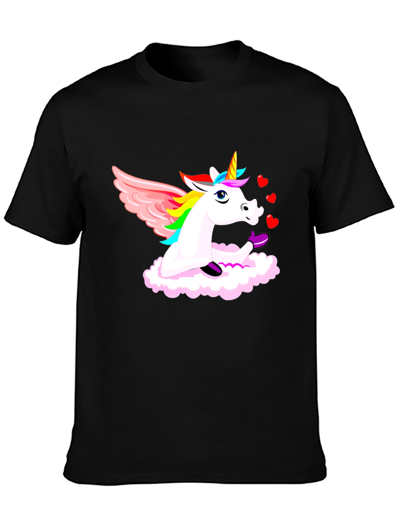 Unicorn Love Cloud Graphic T-Shirt
