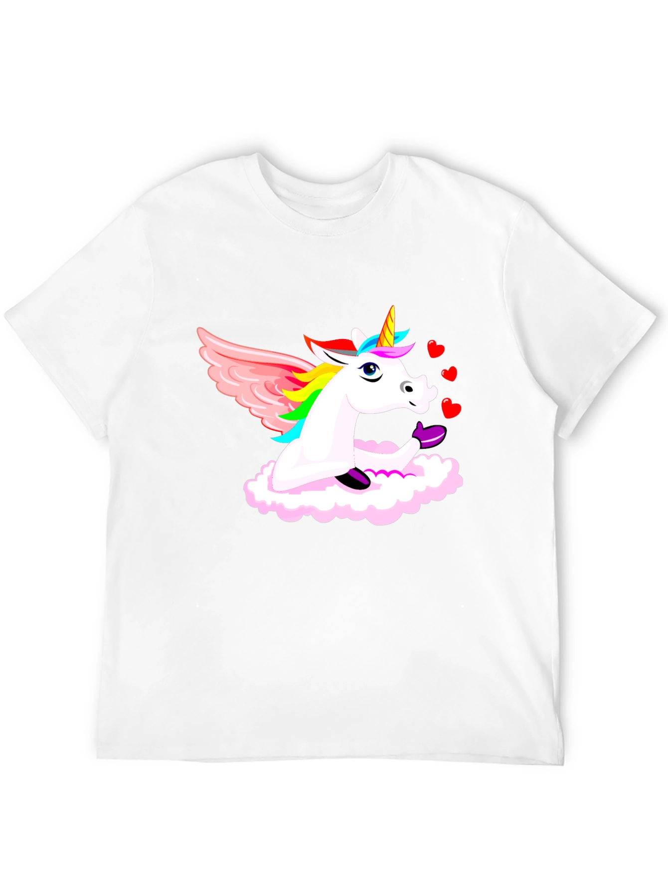 Unicorn Love Cloud Graphic T-Shirt