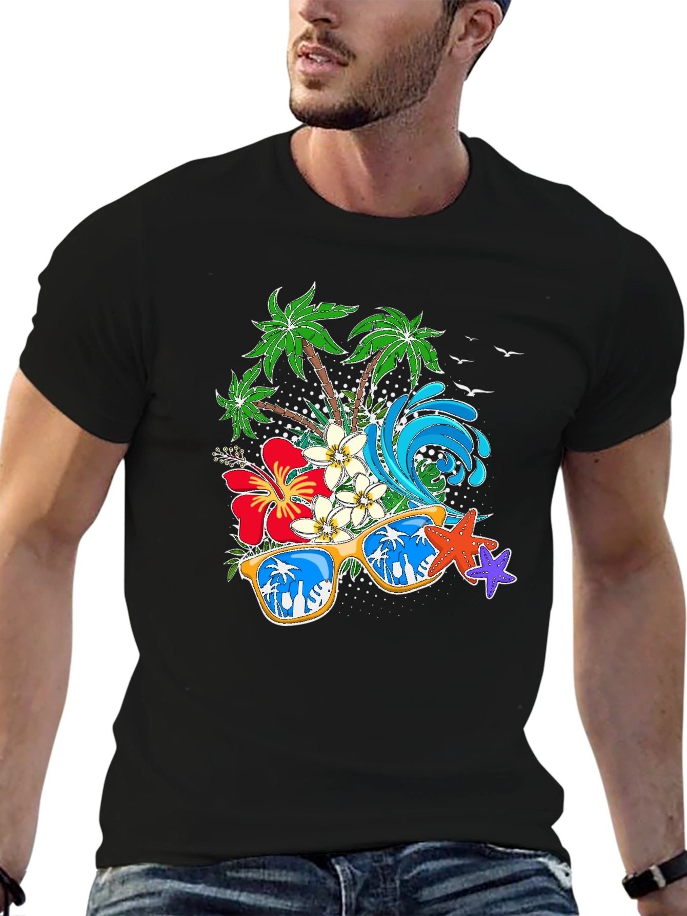 Tropical Vibes T-Shirt: Beach Summer Design