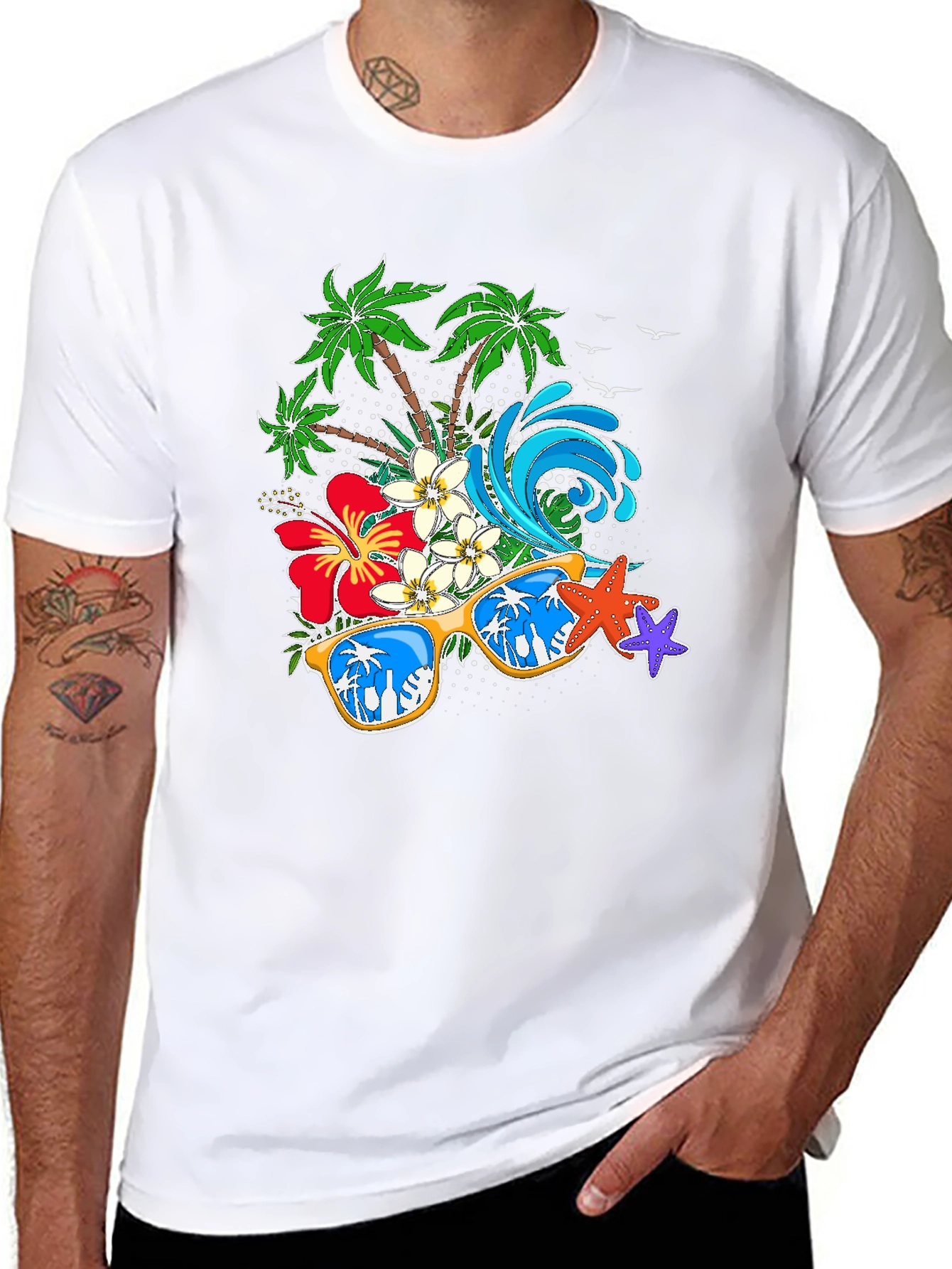 Tropical Vibes T-Shirt: Beach Summer Design