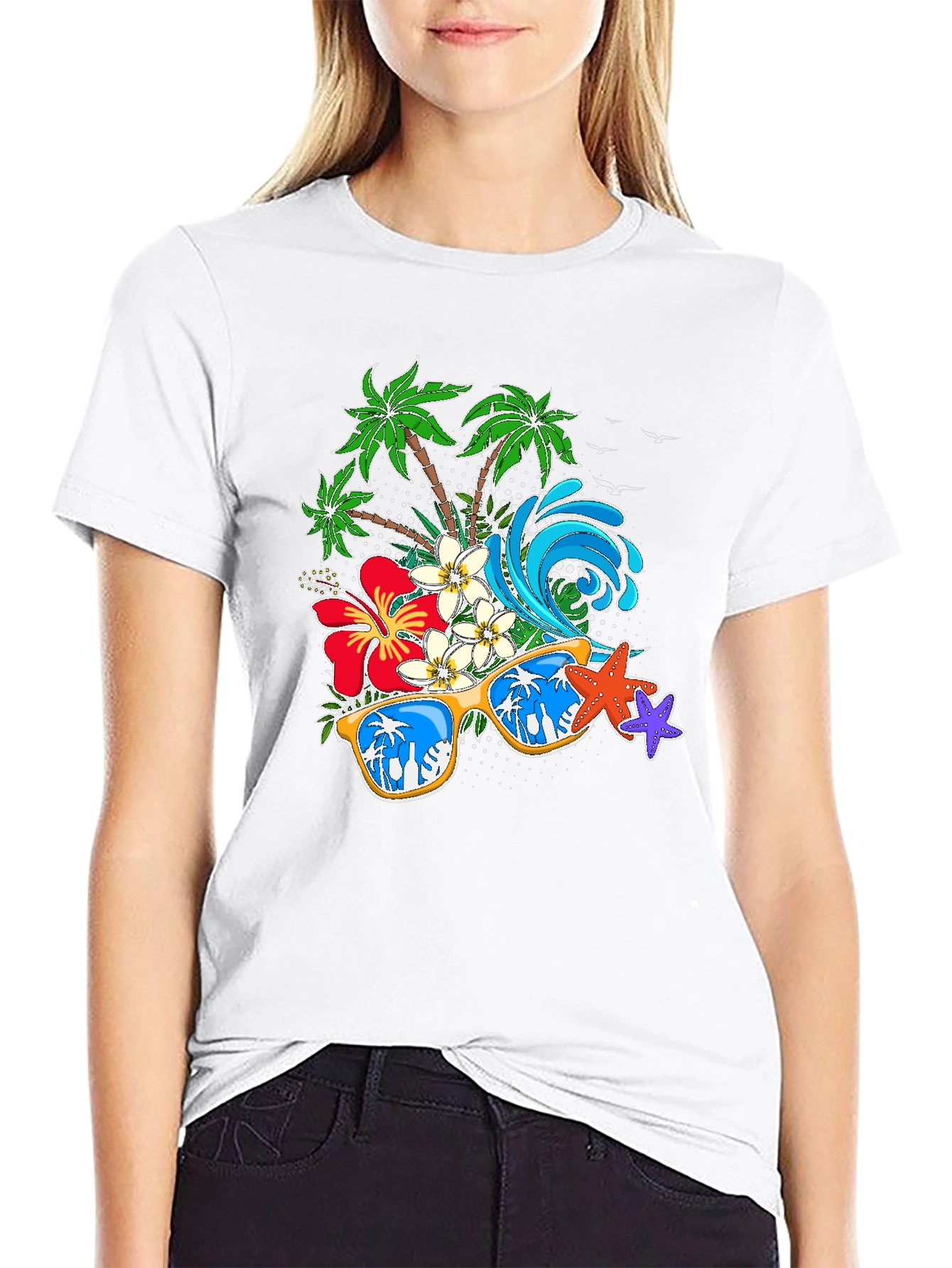 Tropical Vibes T-Shirt: Beach Summer Design