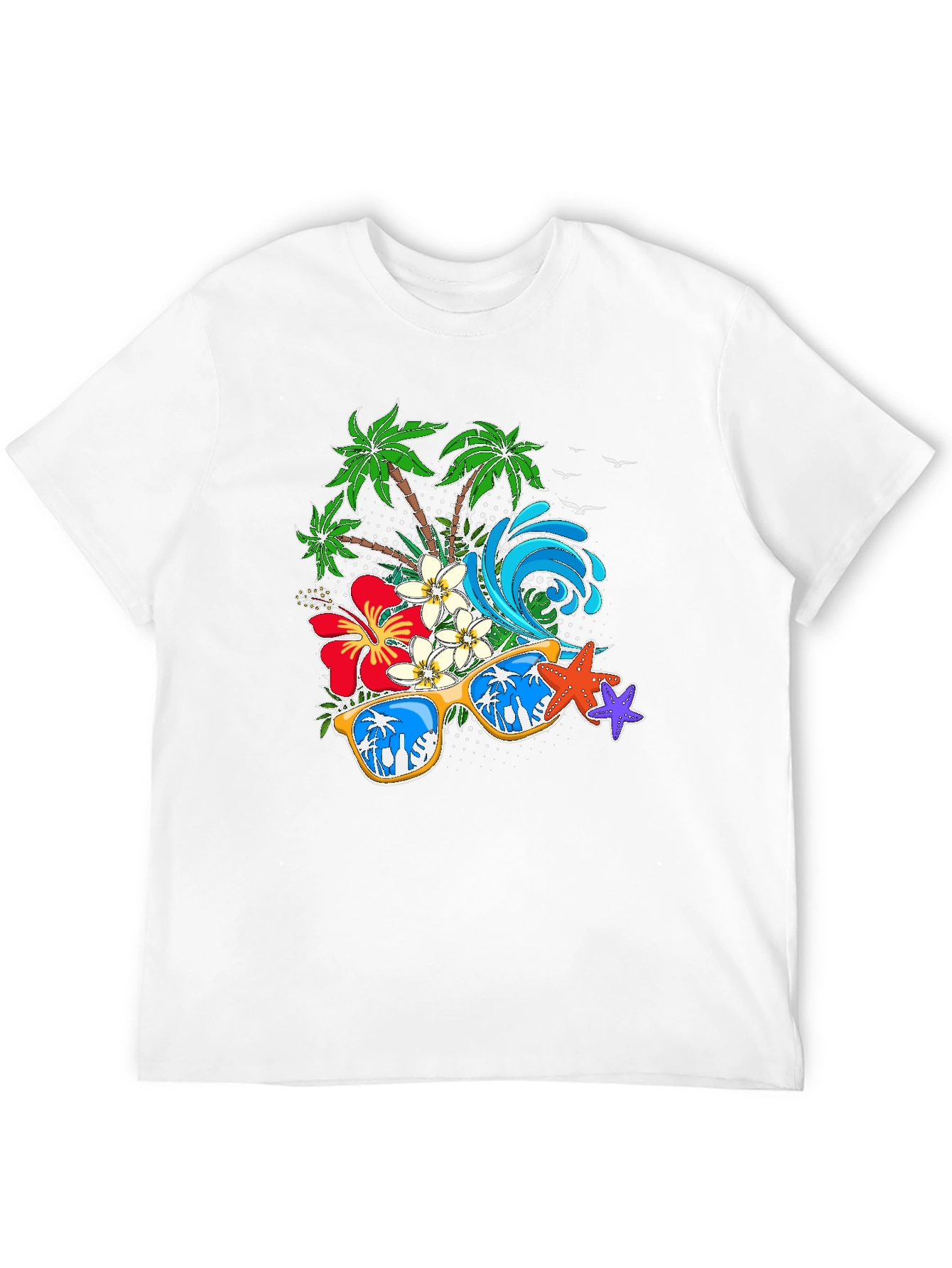 Tropical Vibes T-Shirt: Beach Summer Design