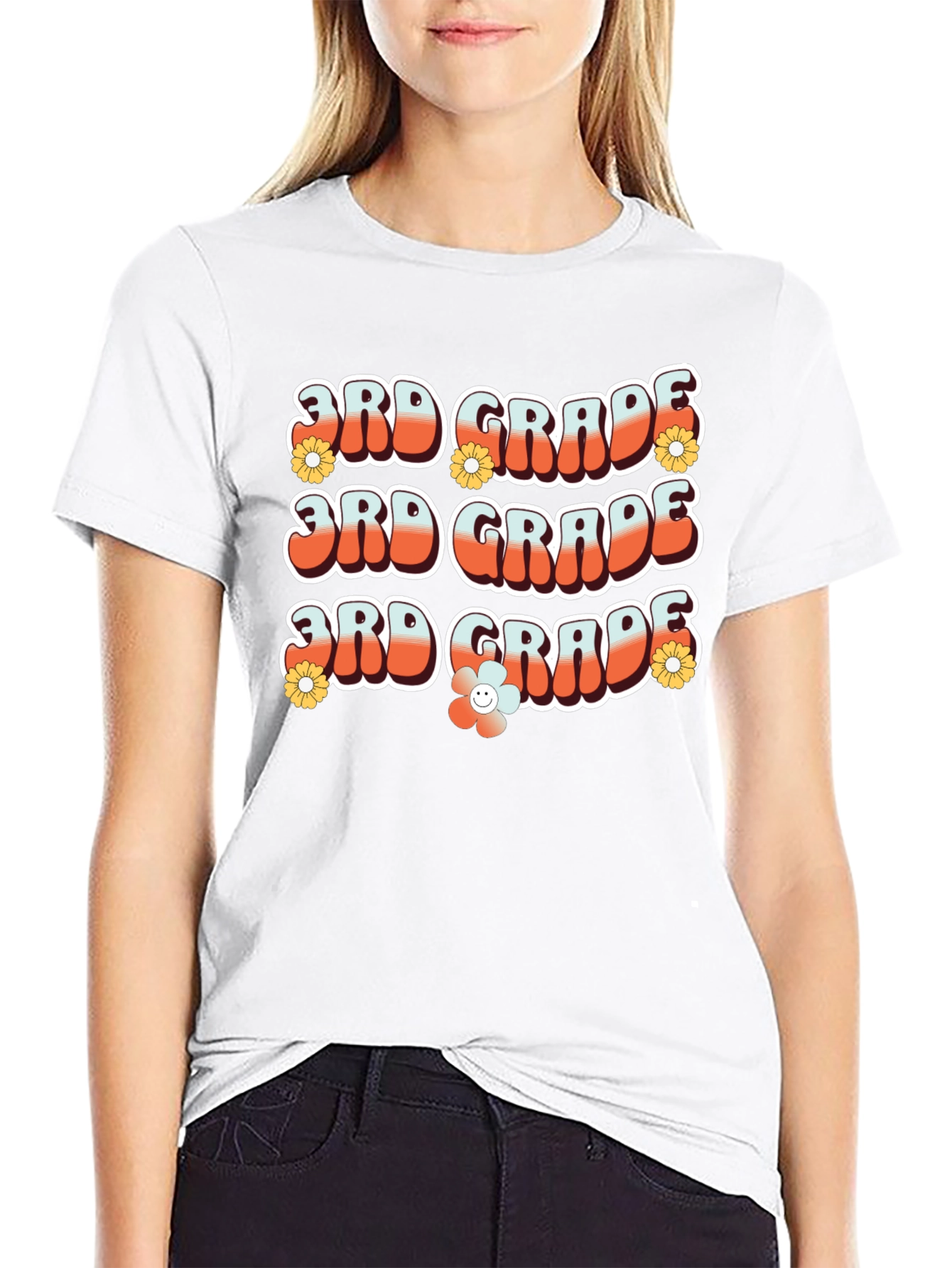 Retro 3rd Grade Teacher T-Shirt
