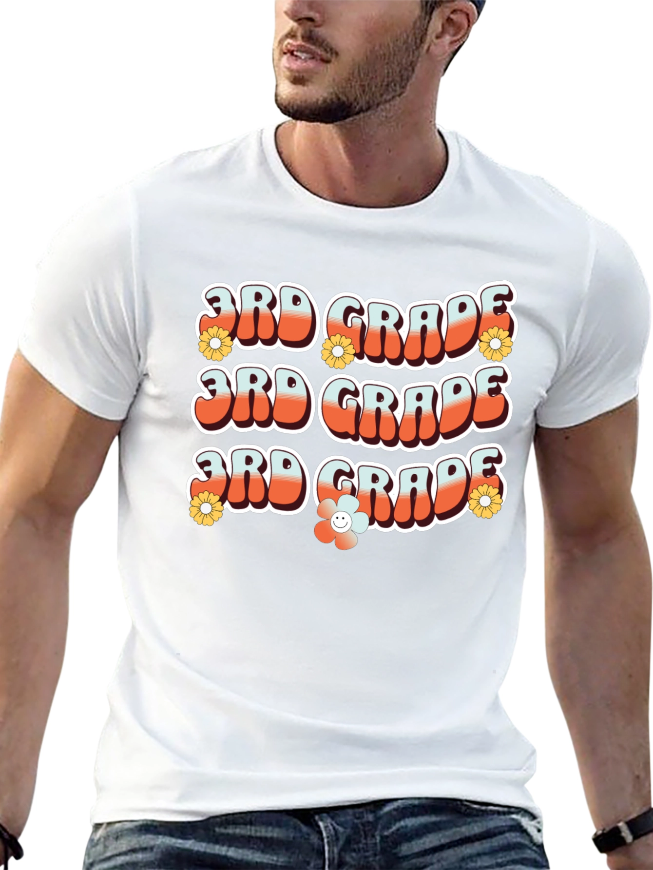 Retro 3rd Grade Teacher T-Shirt