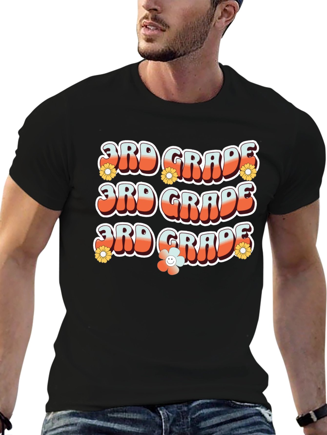 Retro 3rd Grade Teacher T-Shirt