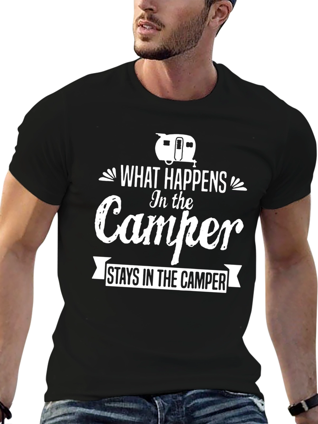 Camper Graphic T-Shirt - What Happens In the Camper