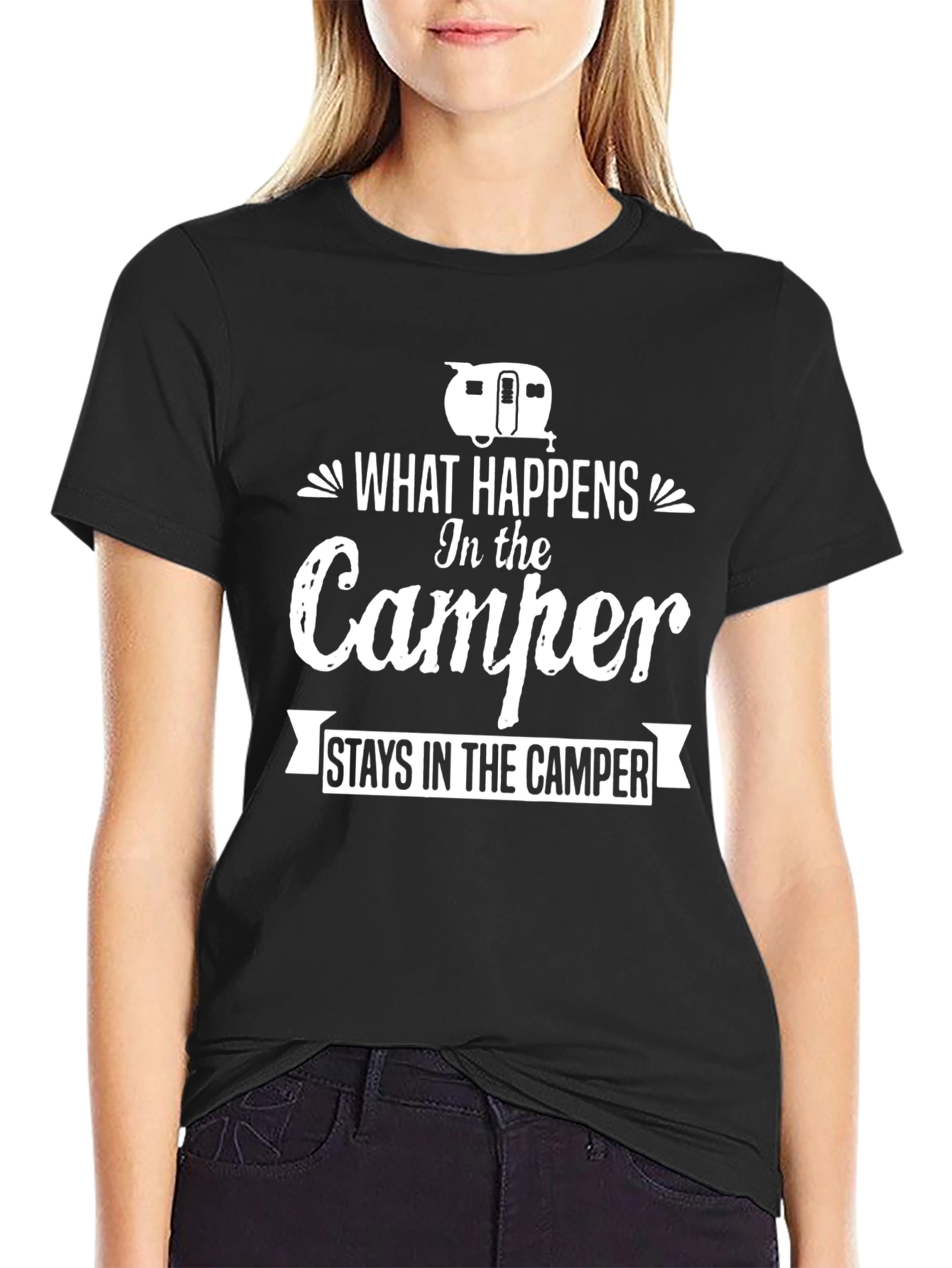 Camper Graphic T-Shirt - What Happens In the Camper