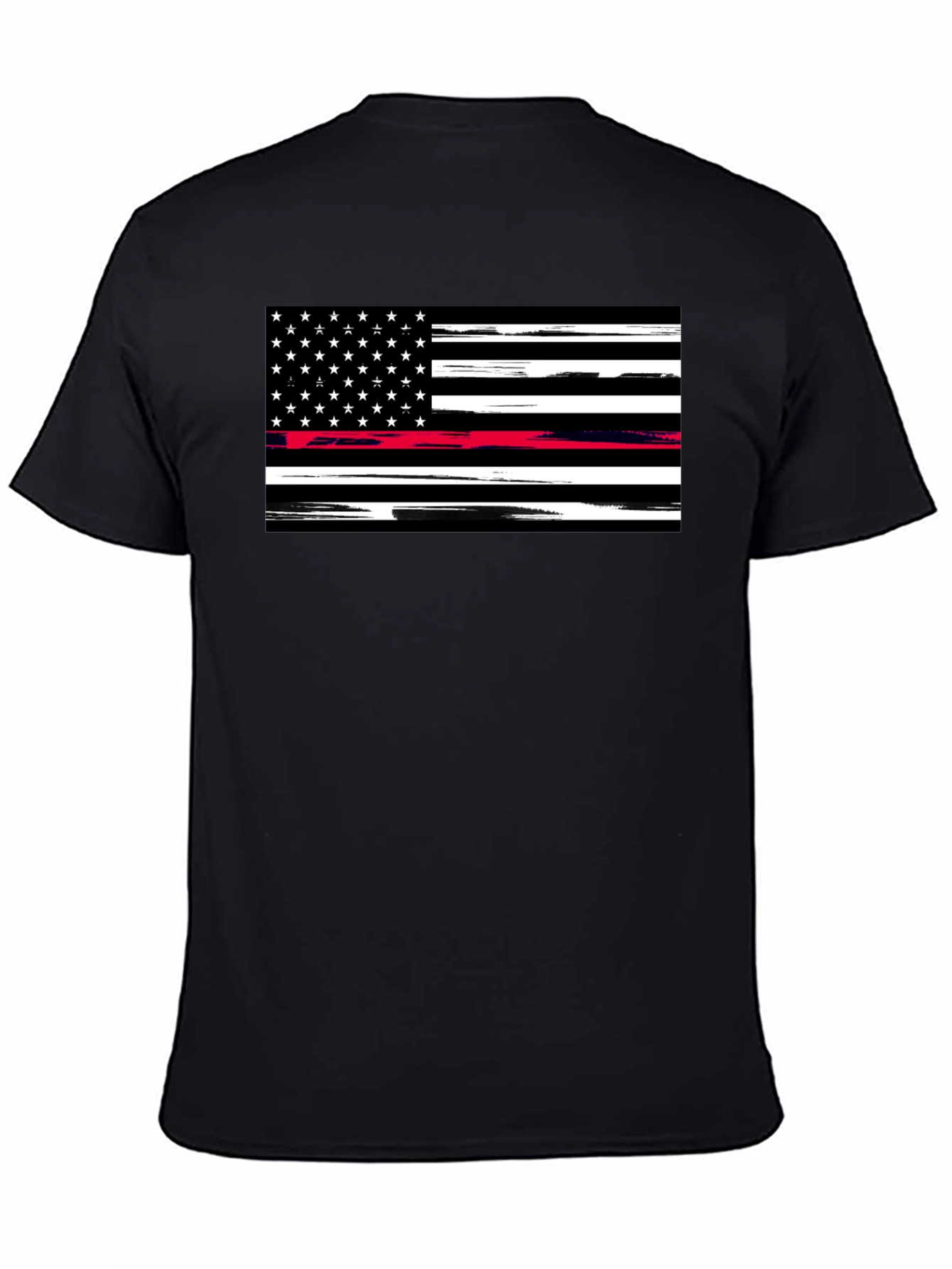 Thin Red Line Flag T-Shirt - Firefighter Support