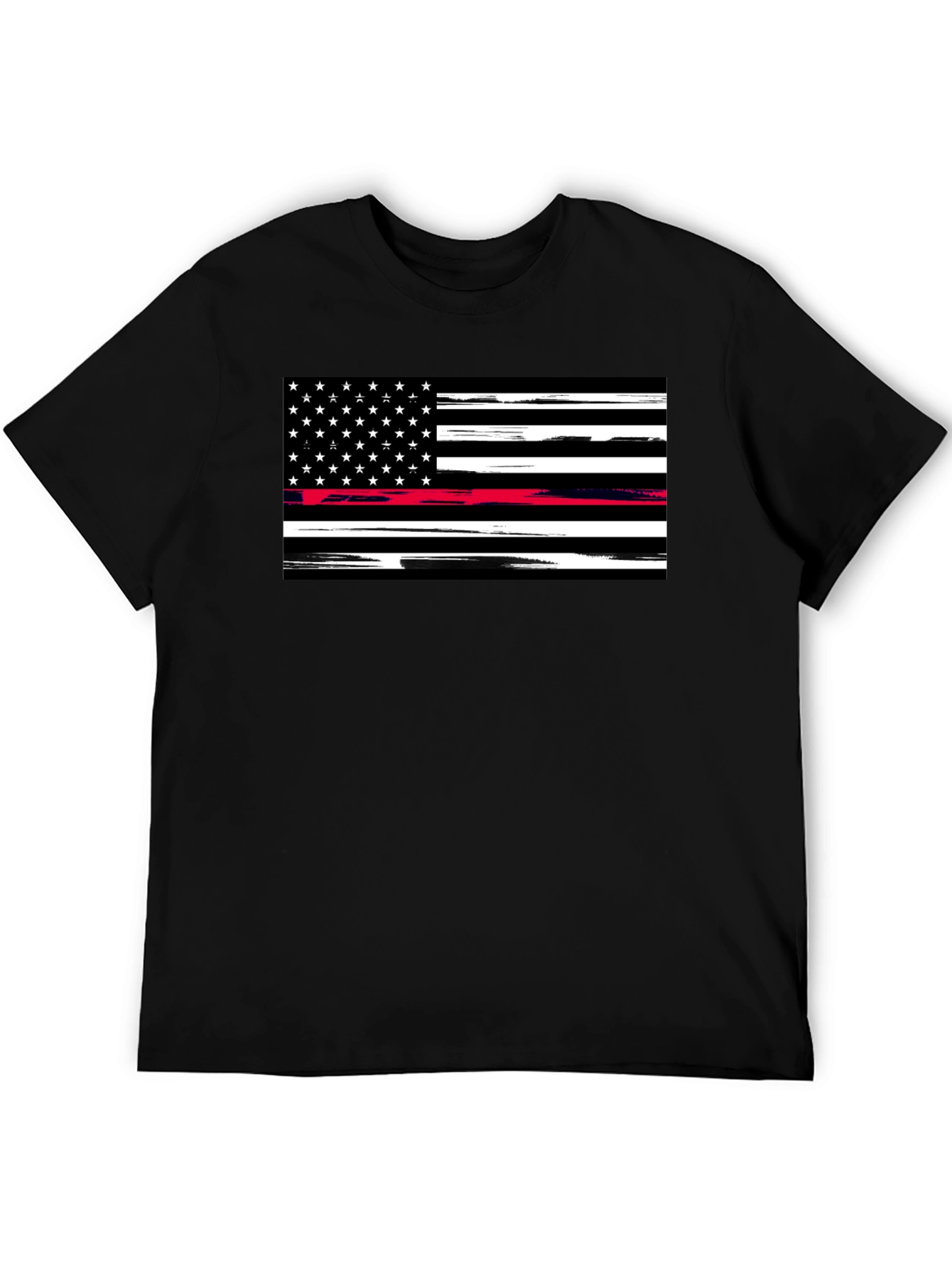 Thin Red Line Flag T-Shirt - Firefighter Support