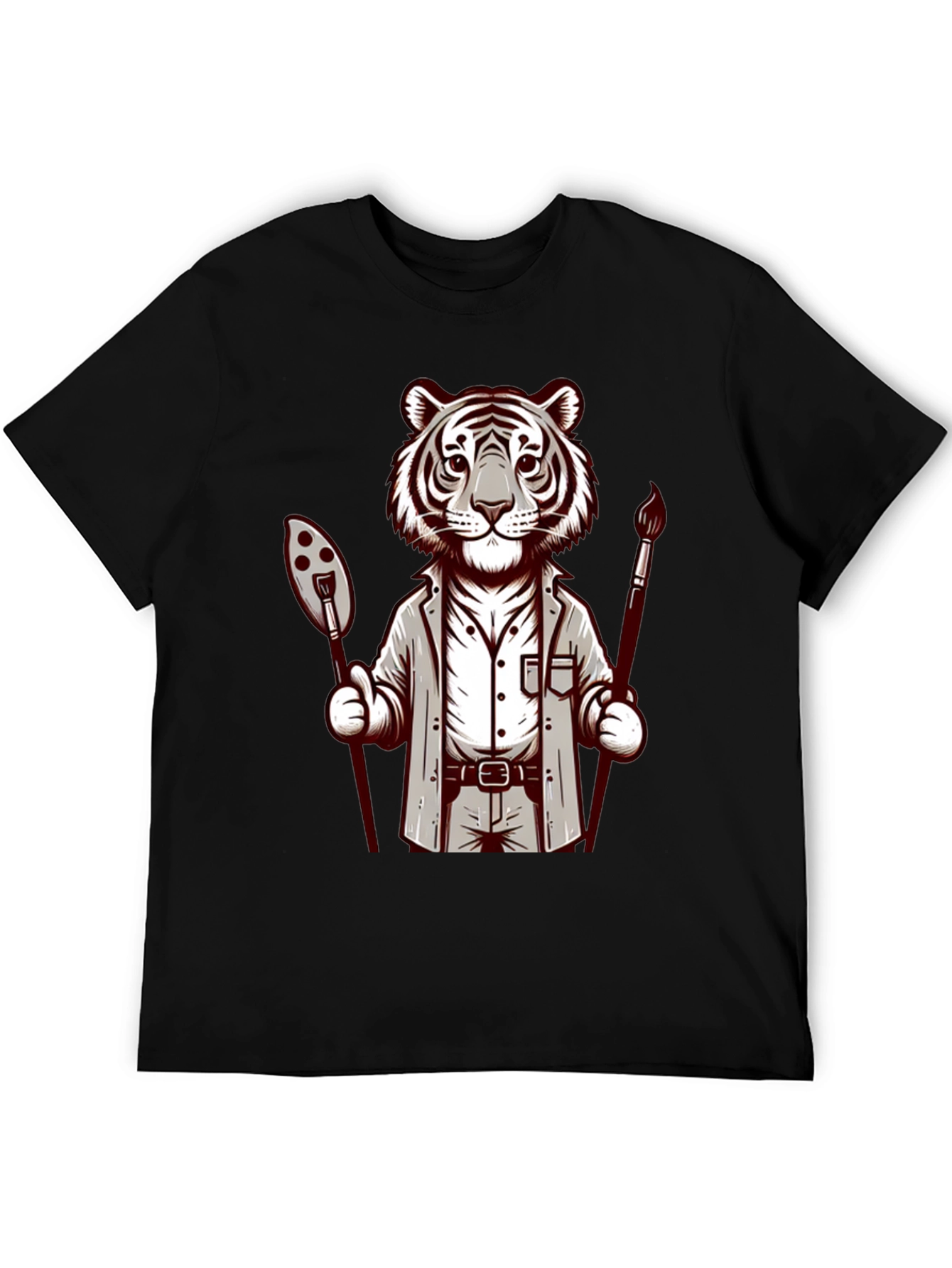 Tiger Artist Graphic Tee - Cool Casual Design
