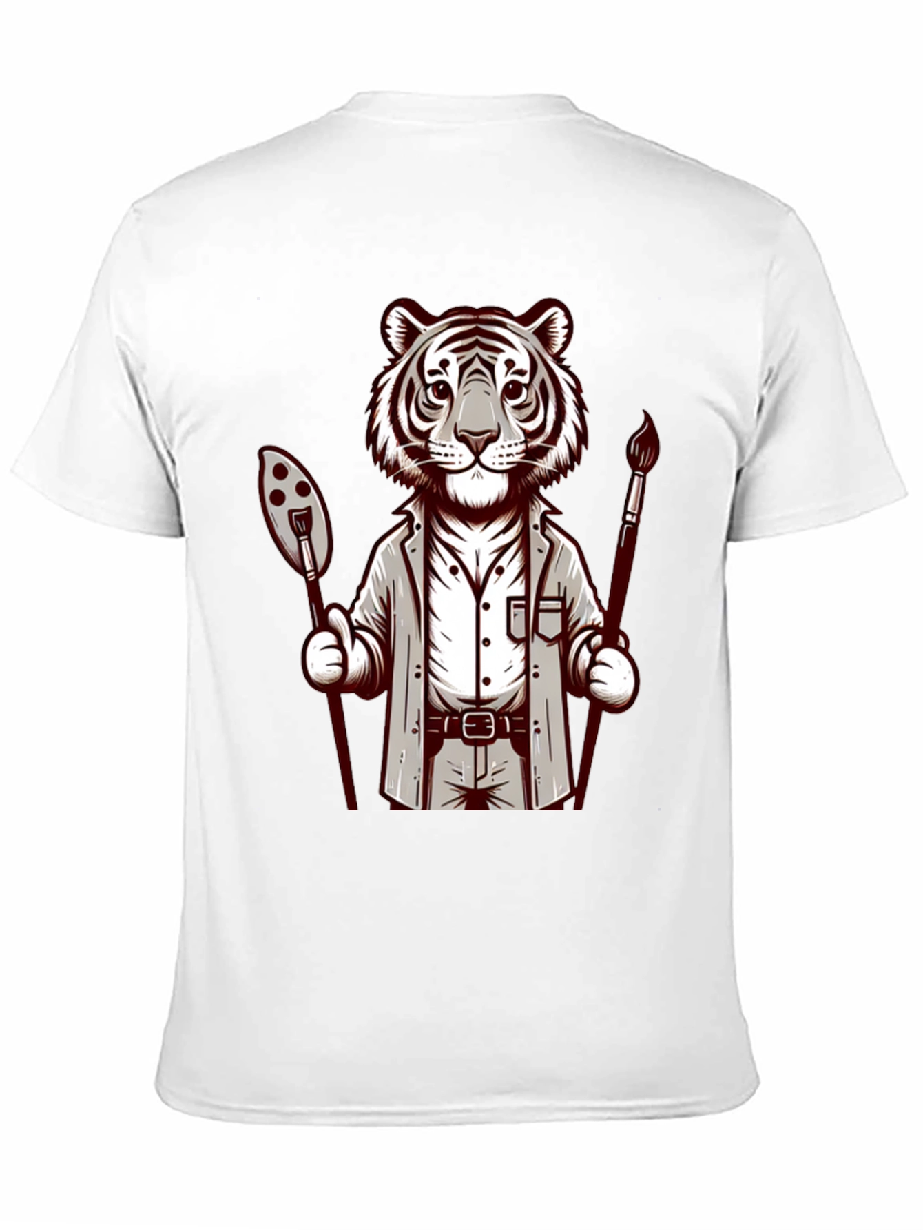 Tiger Artist Graphic Tee - Cool Casual Design