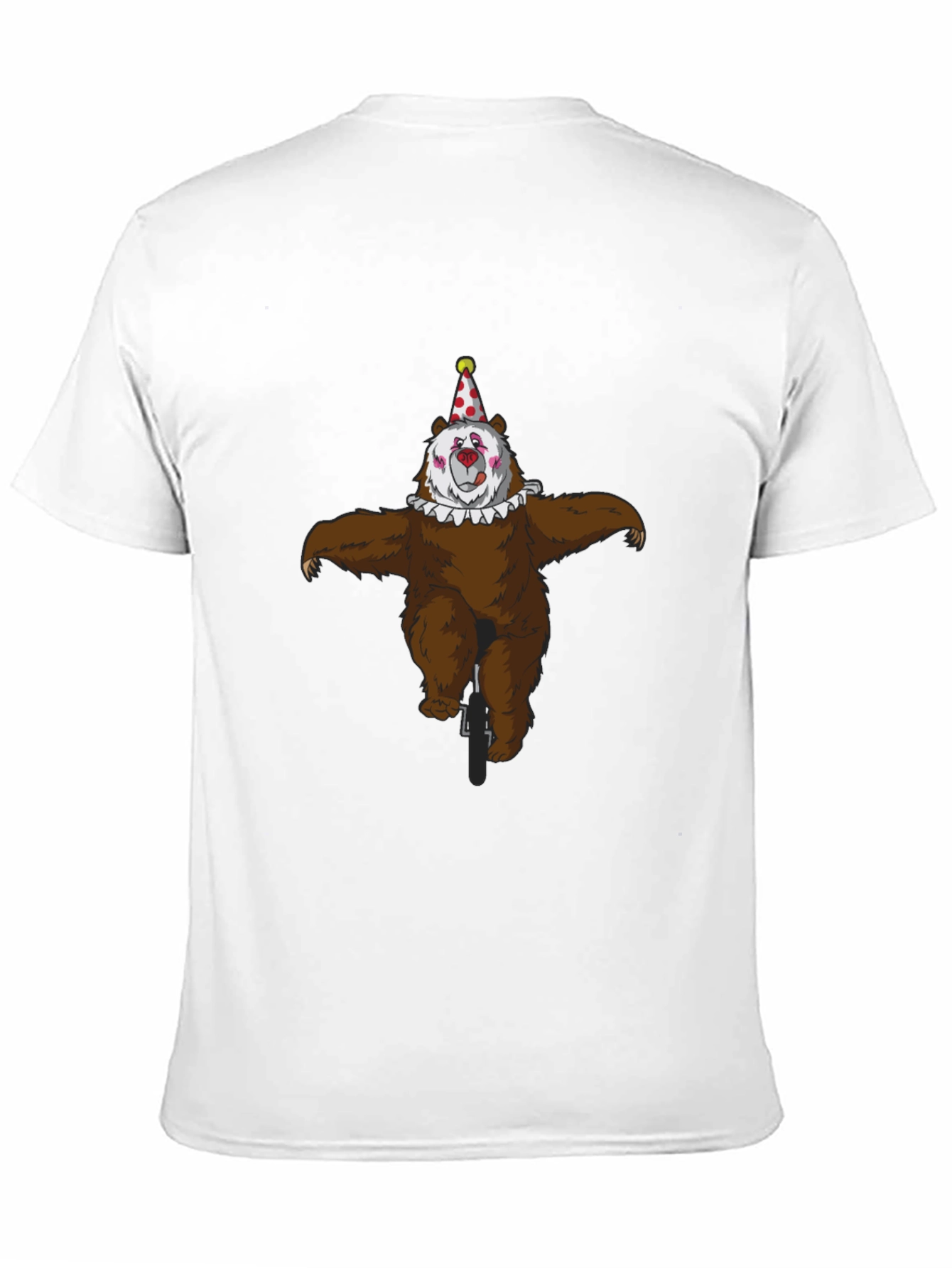 Clown Bear Unicycle Graphic T-Shirt