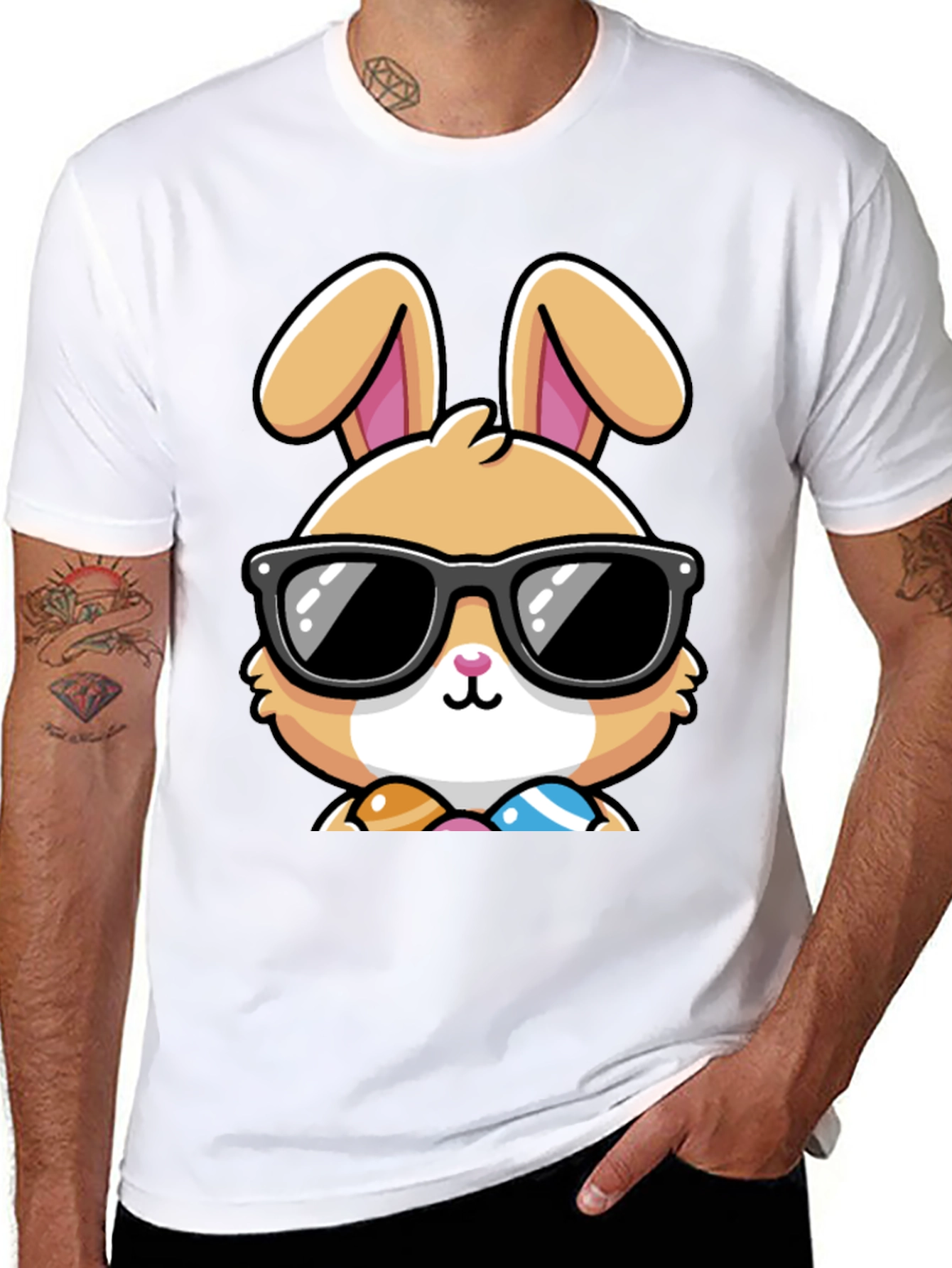 Cool Easter Bunny Graphic Tee