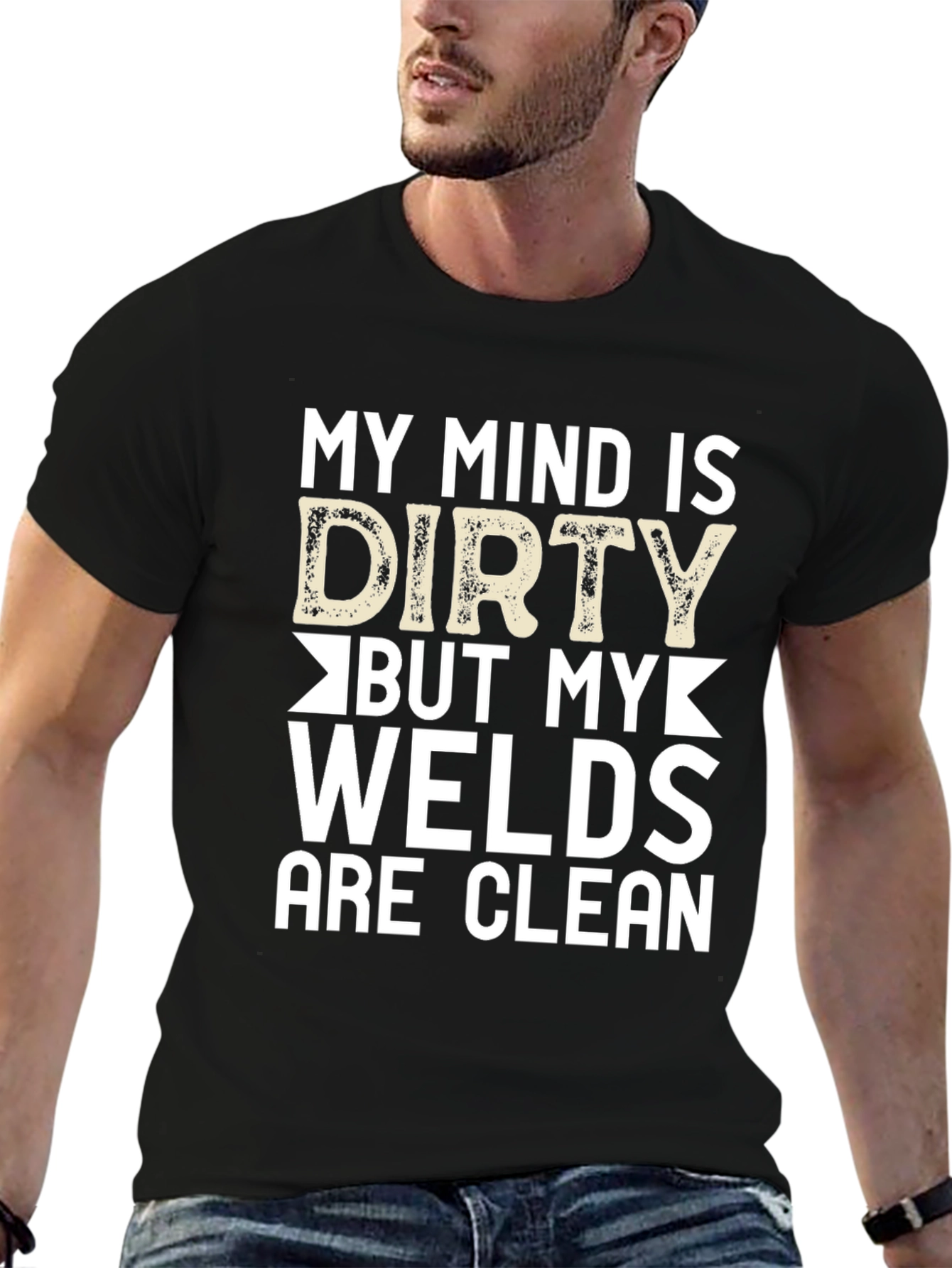 Dirty Mind Clean Welds Black Graphic Tee