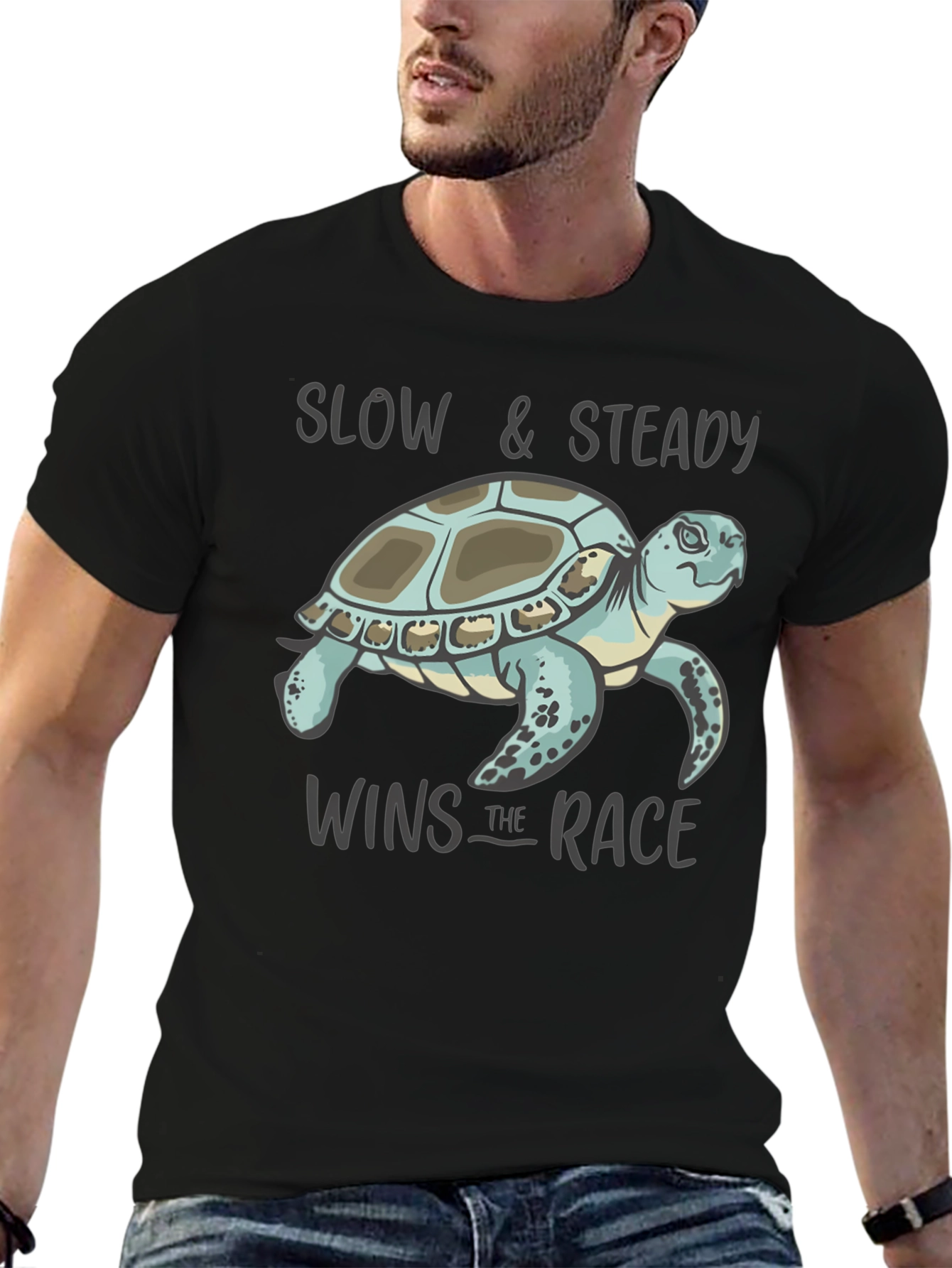 Slow & Steady Turtle Graphic T-Shirt