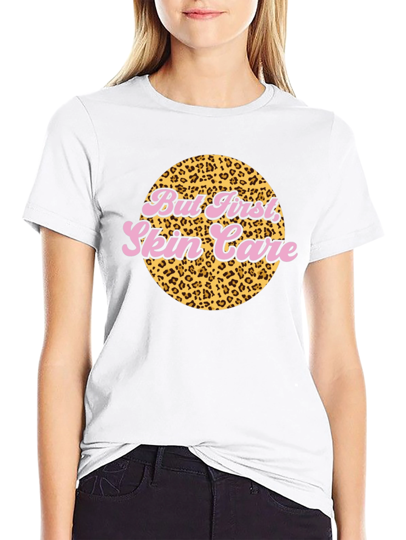 But First Skin Care Leopard Print T-Shirt