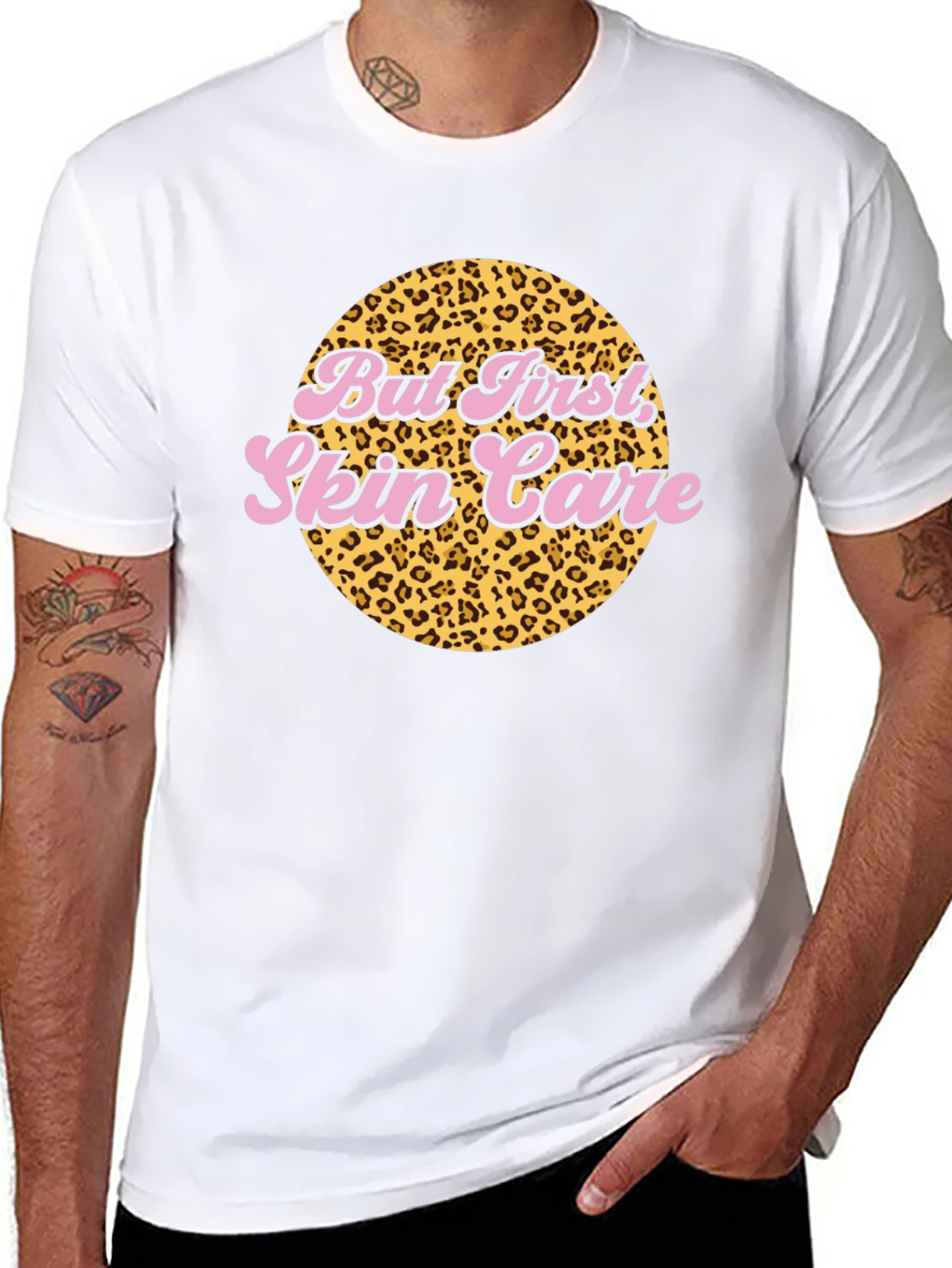 But First Skin Care Leopard Print T-Shirt