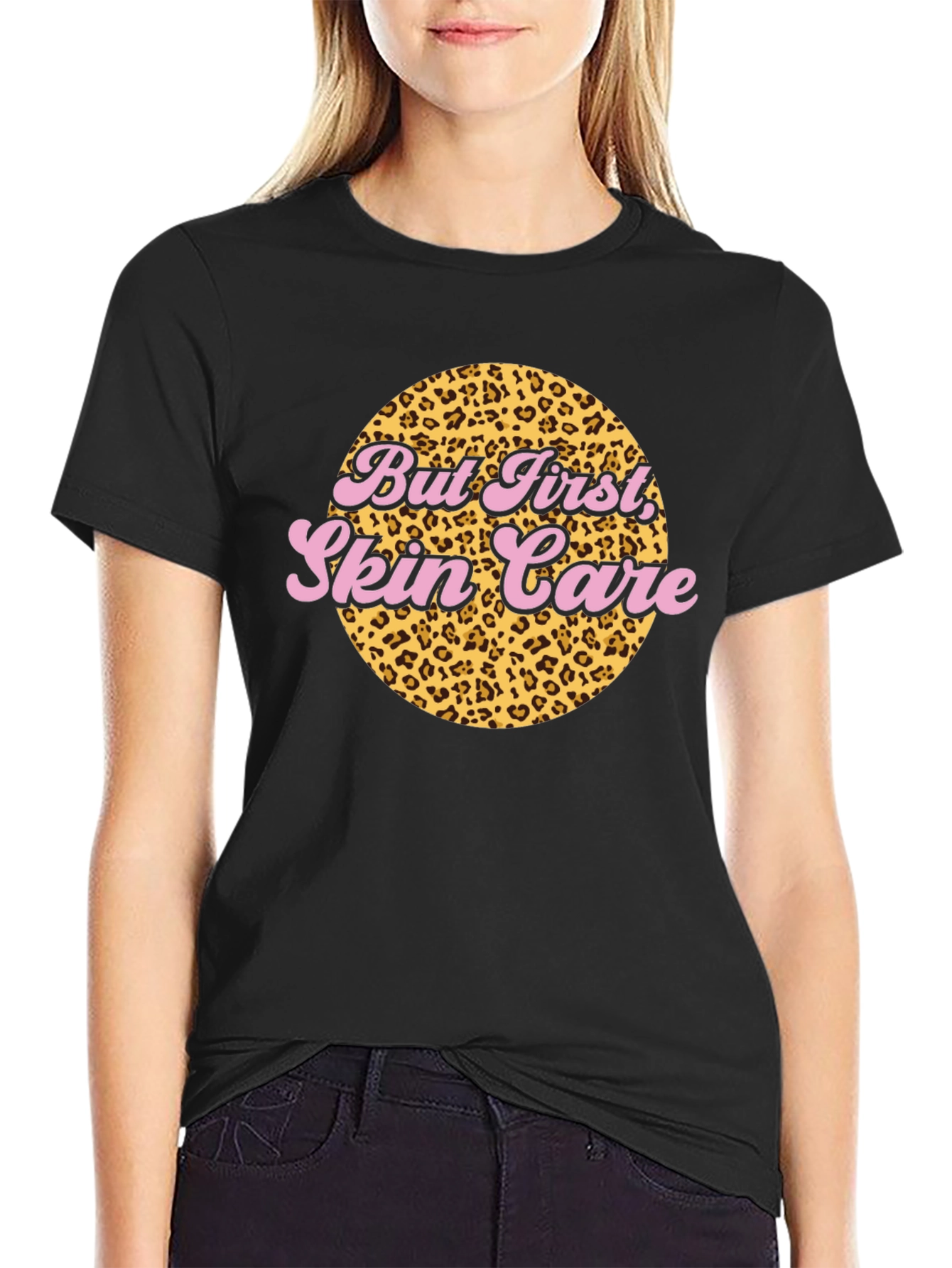 But First Skin Care Leopard Print T-Shirt