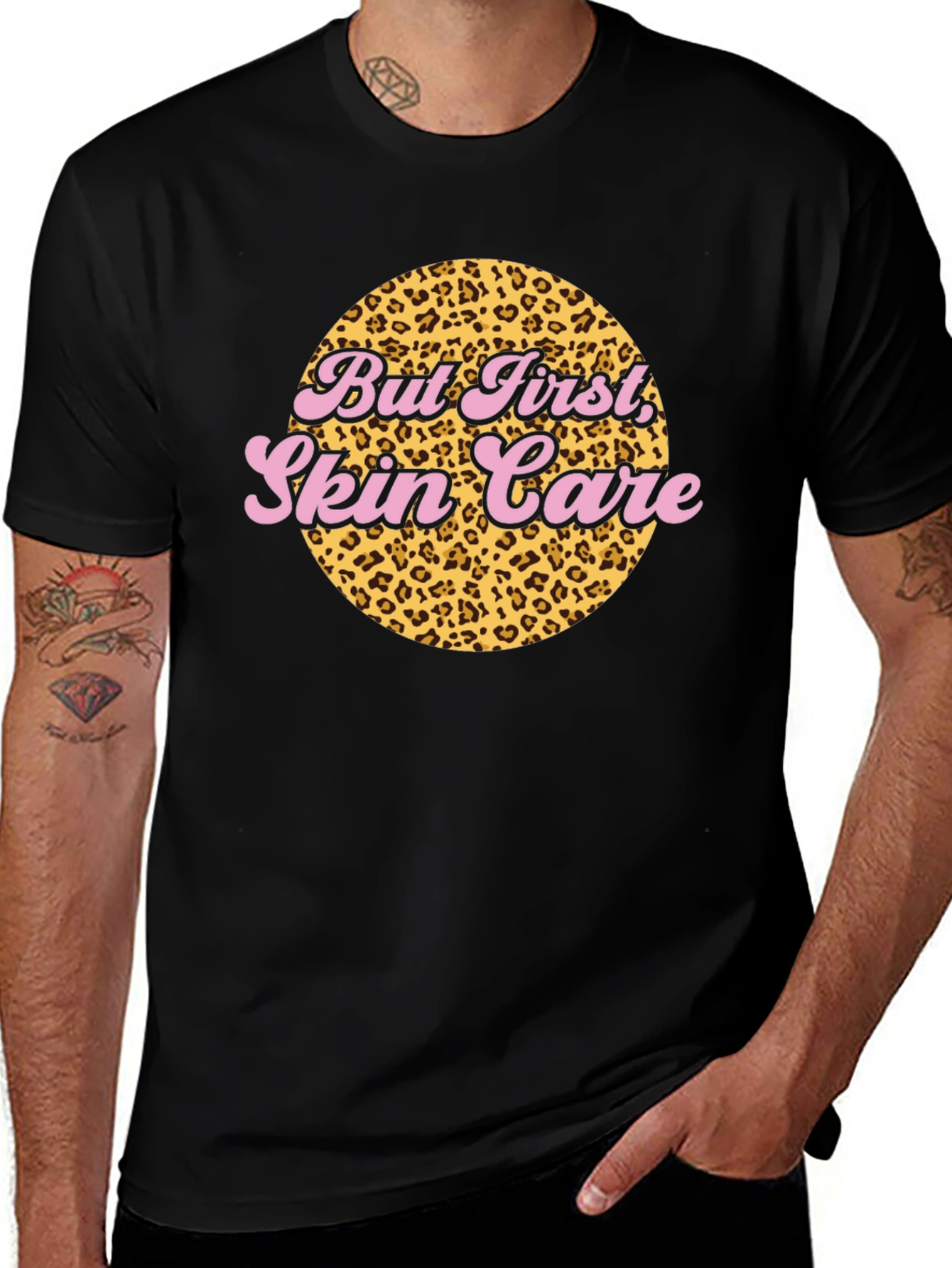 But First Skin Care Leopard Print T-Shirt