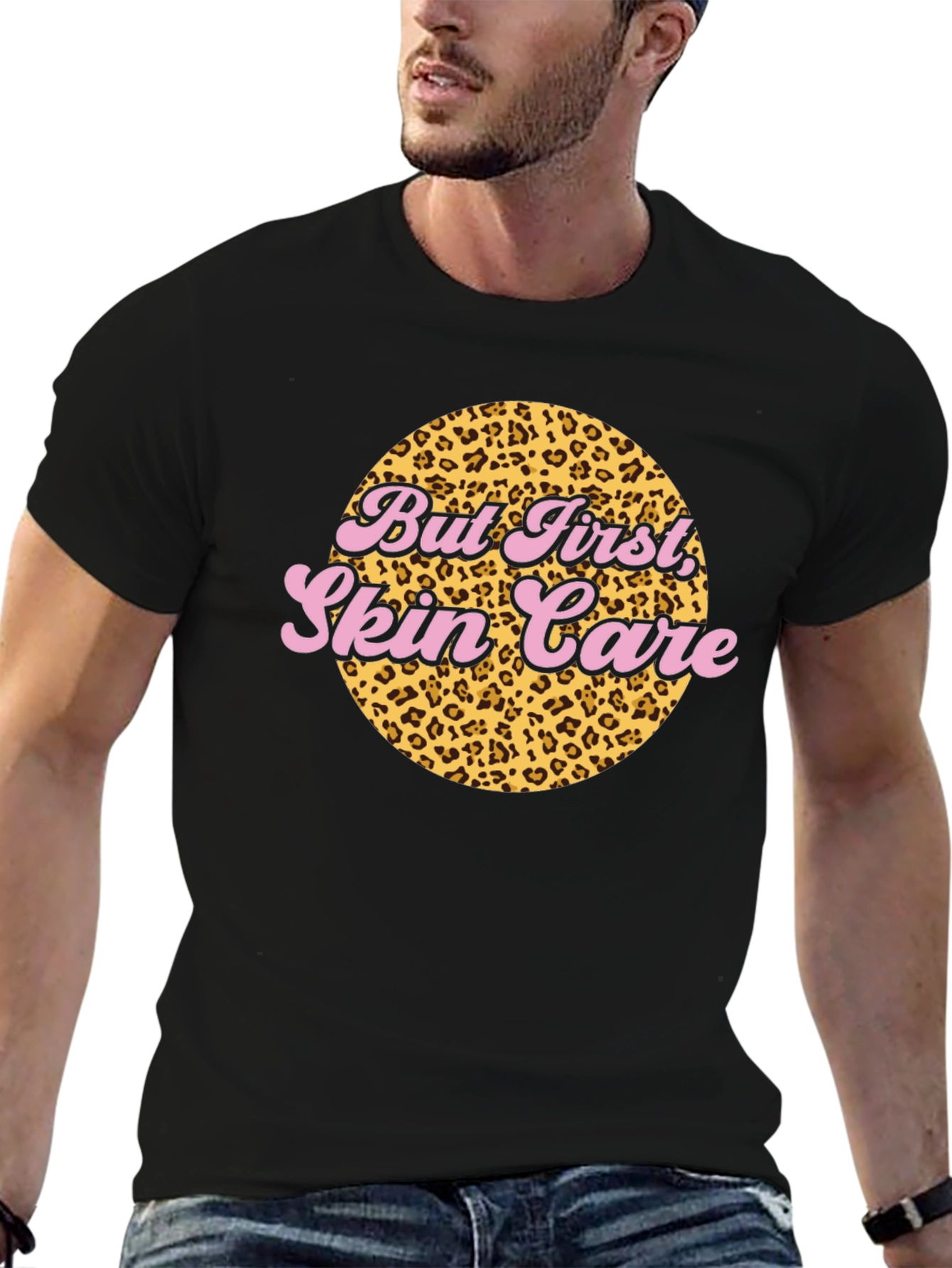 But First Skin Care Leopard Print T-Shirt