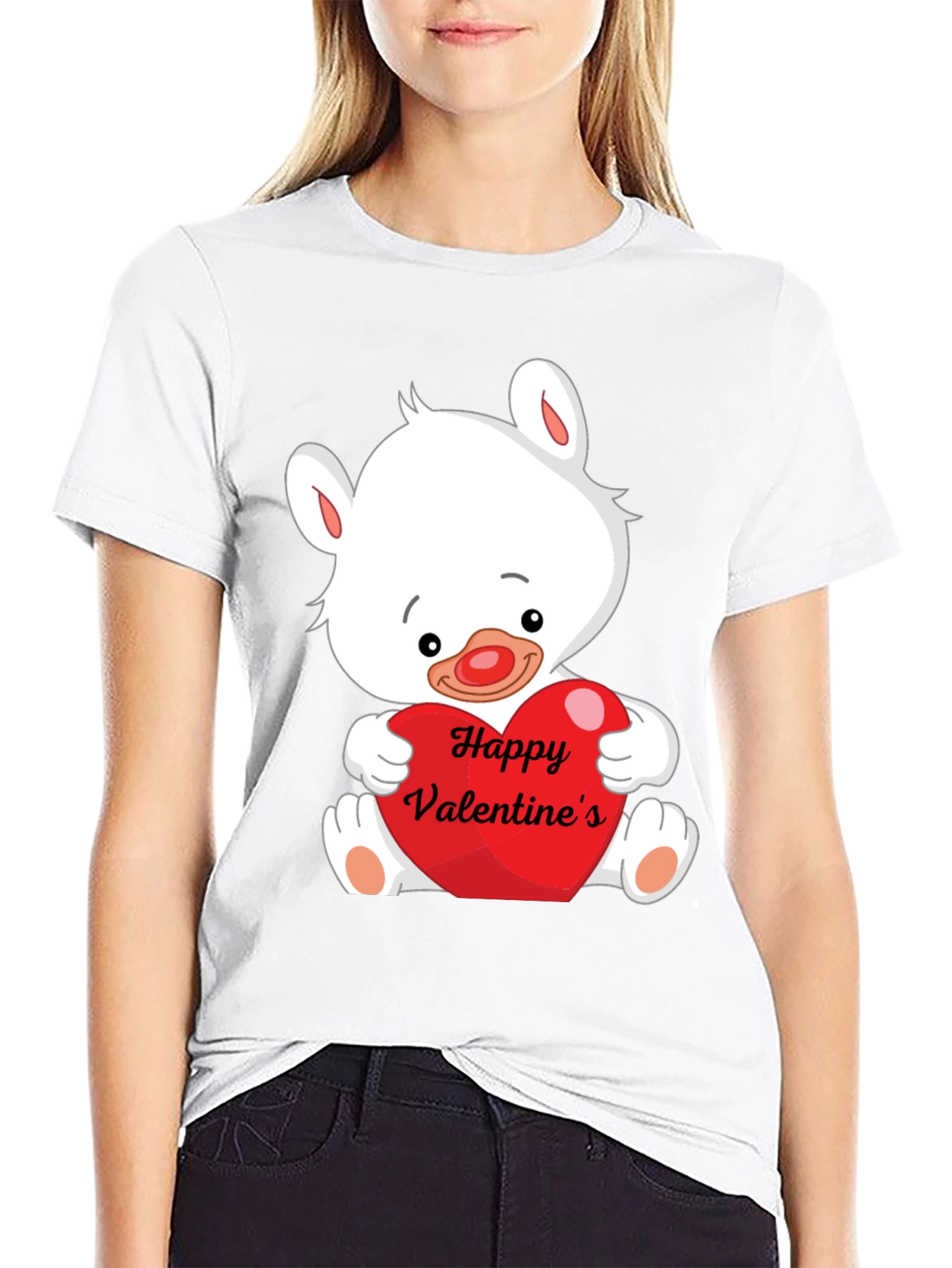 Valentines Day Bear Graphic T-Shirt