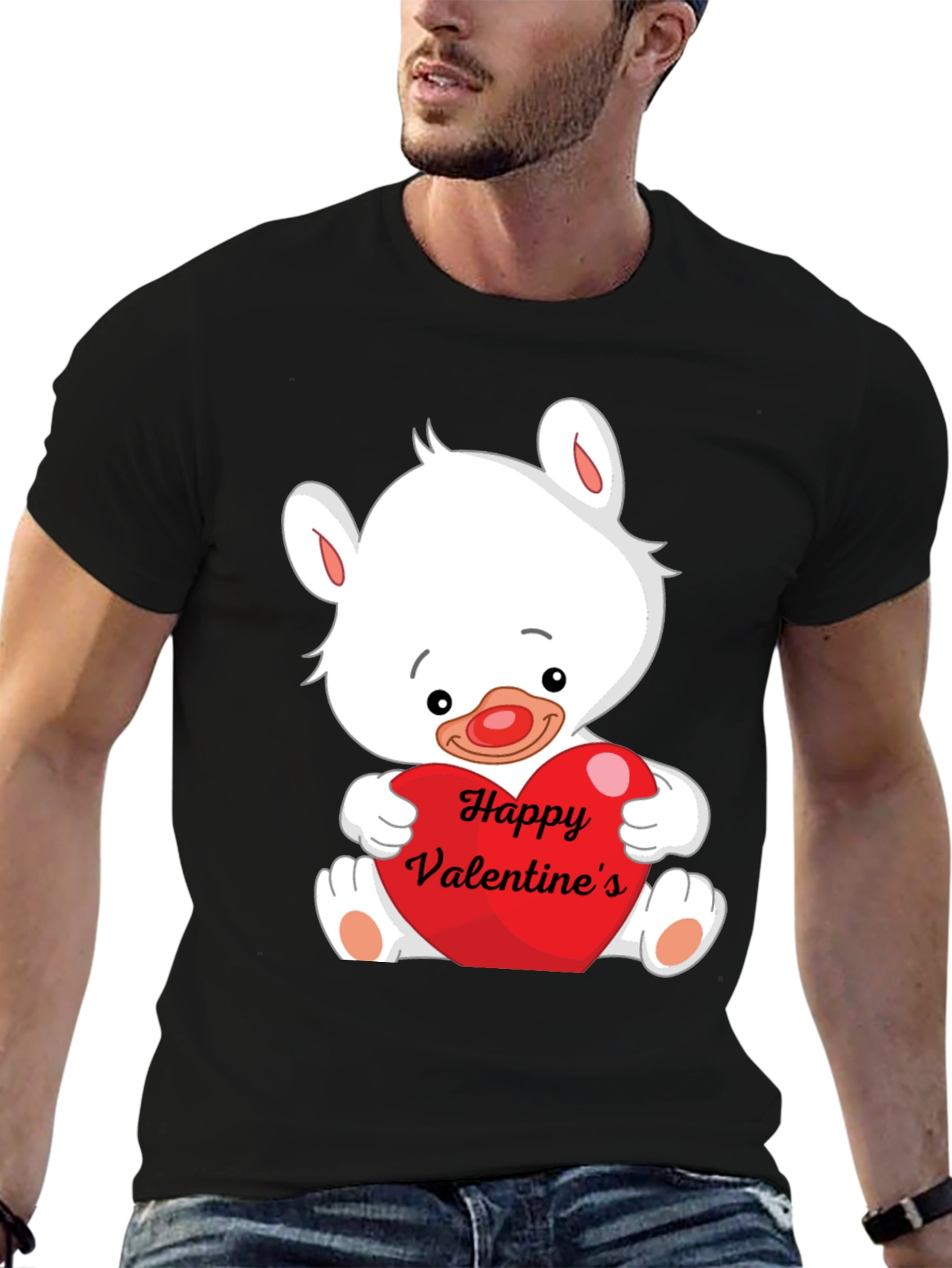 Valentines Day Bear Graphic T-Shirt