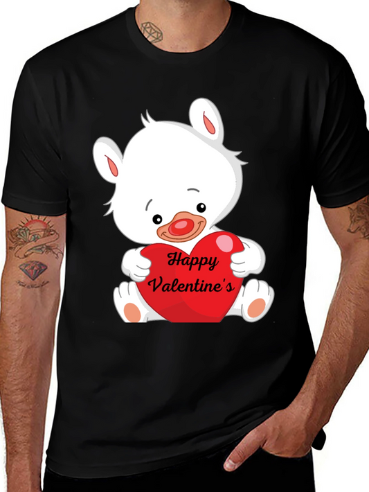 Valentines Day Bear Graphic T-Shirt