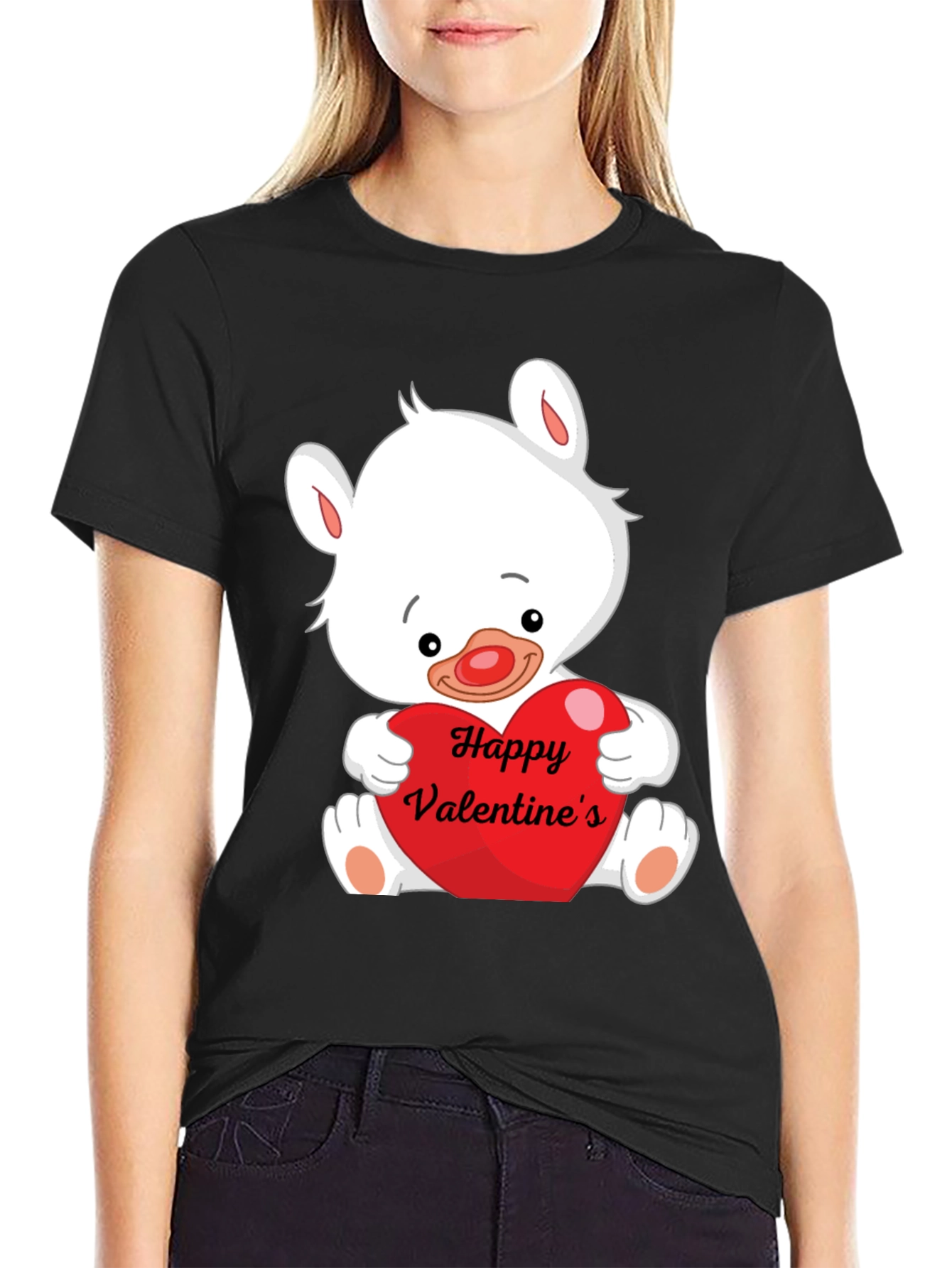 Valentines Day Bear Graphic T-Shirt