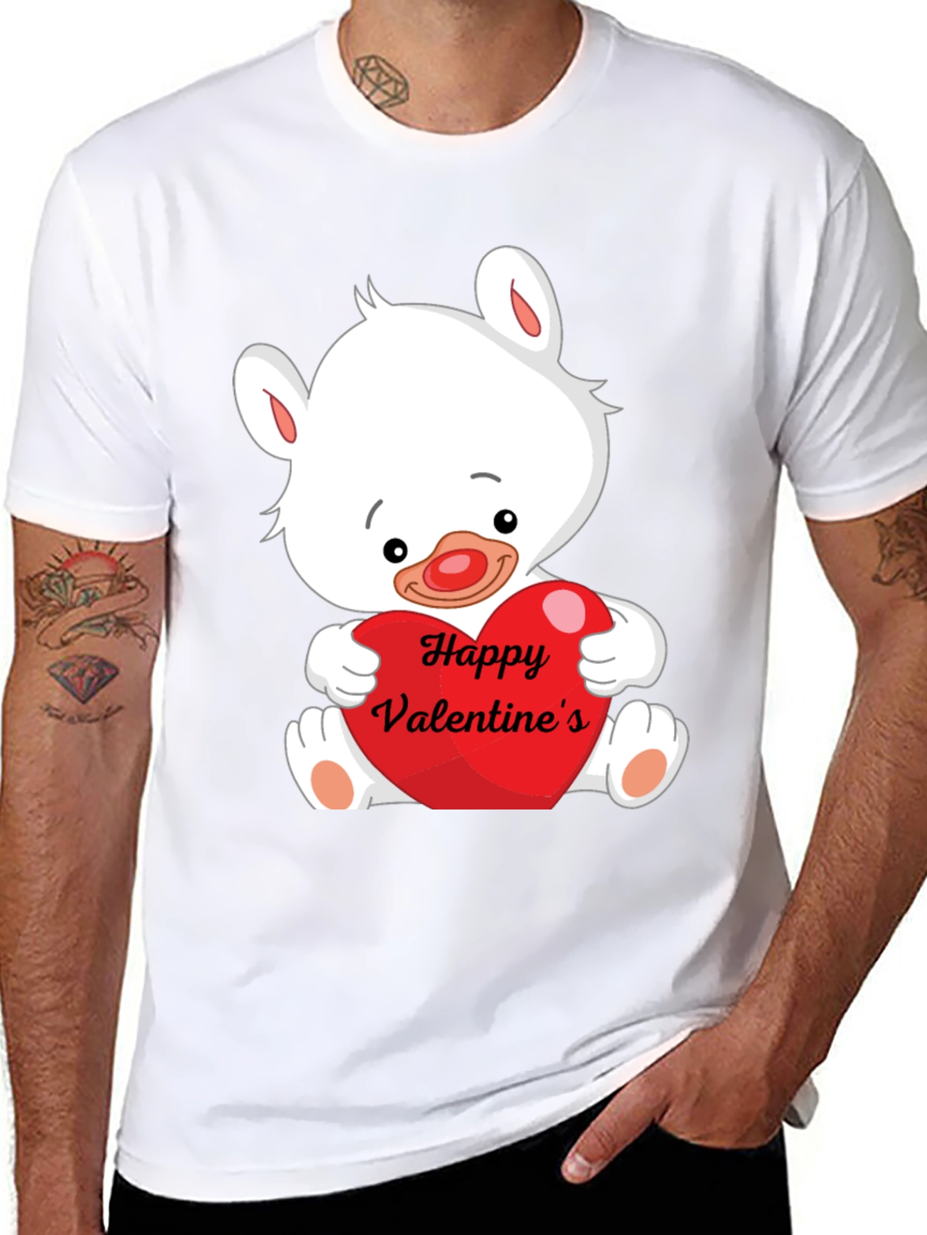 Valentines Day Bear Graphic T-Shirt