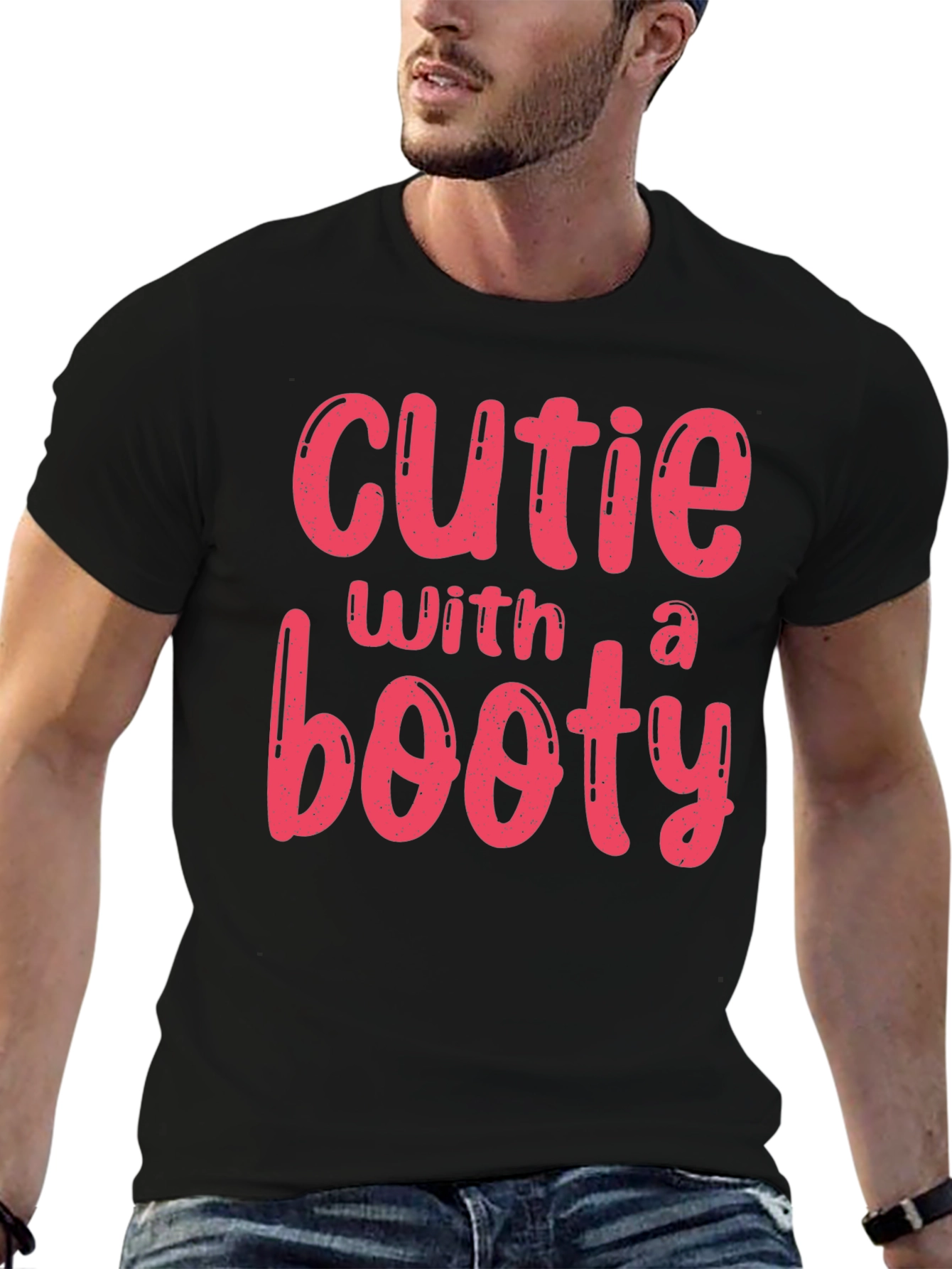 Cutie With a Booty Graphic Tee - Black
