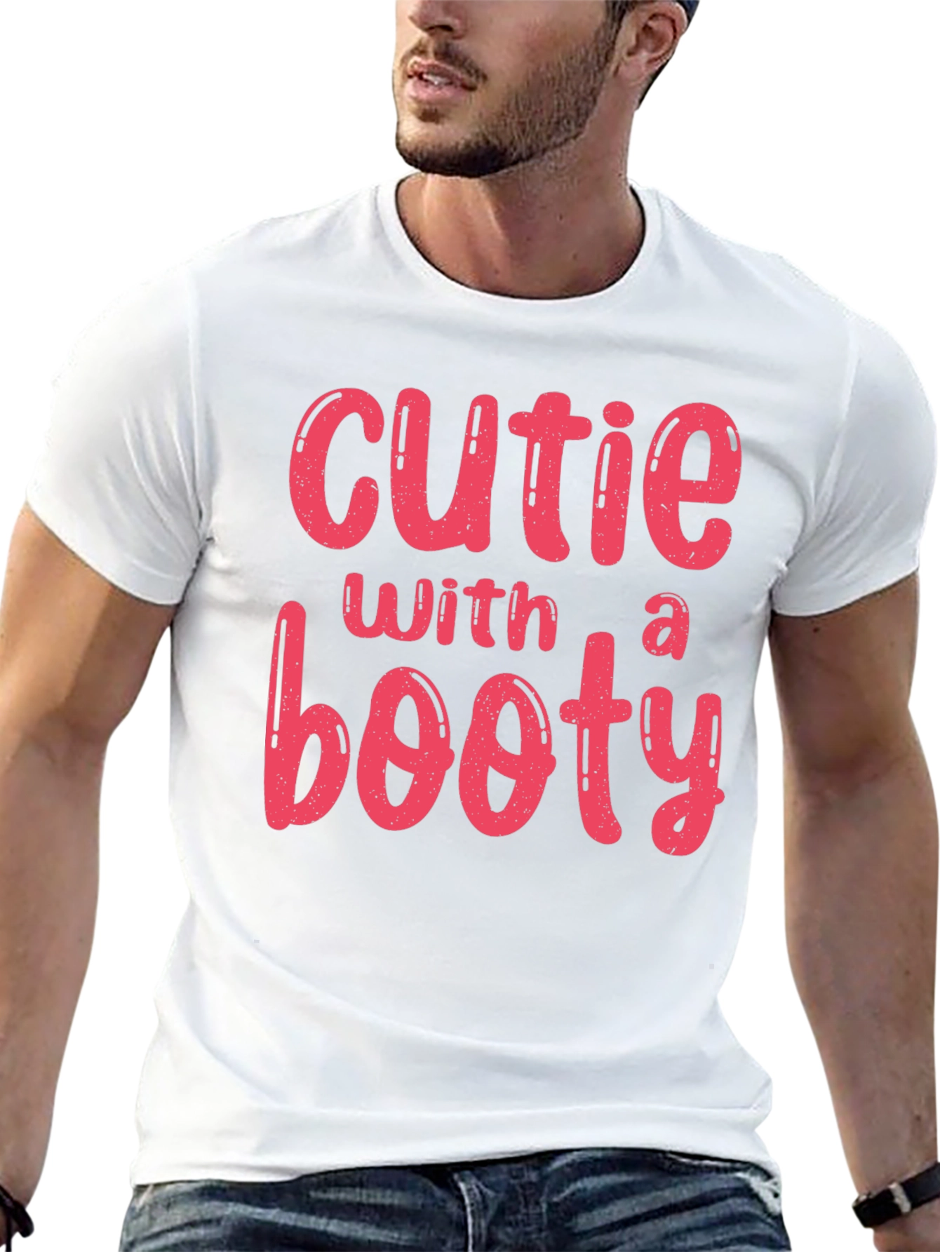 Cutie With a Booty Graphic Tee - Black