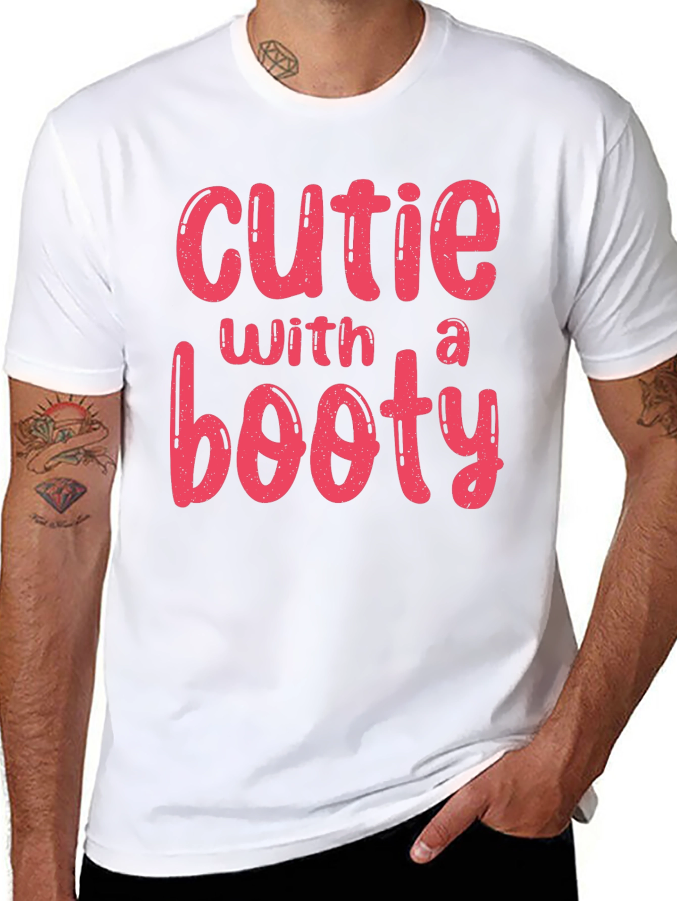 Cutie With a Booty Graphic Tee - Black