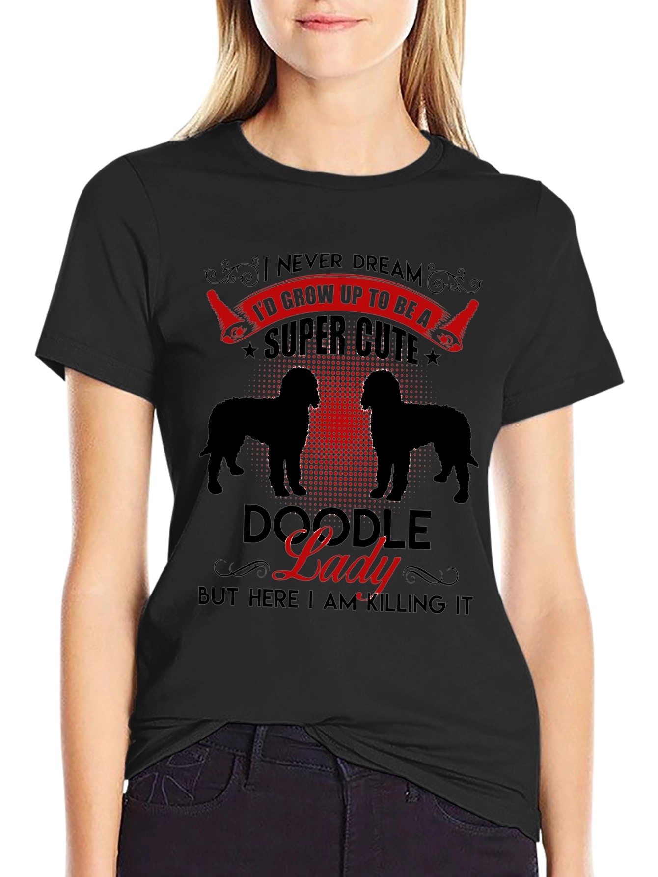 Doodle Lady Graphic Tee - Dog Lover T-Shirt