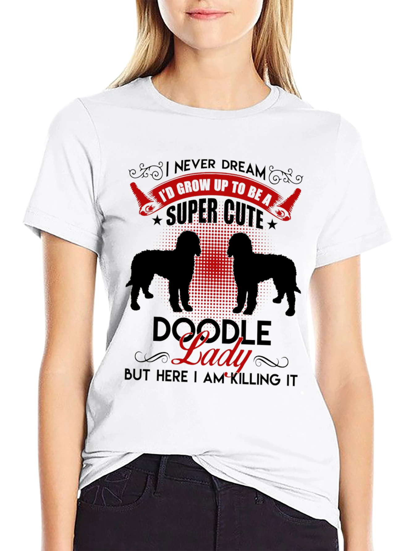 Doodle Lady Graphic Tee - Dog Lover T-Shirt
