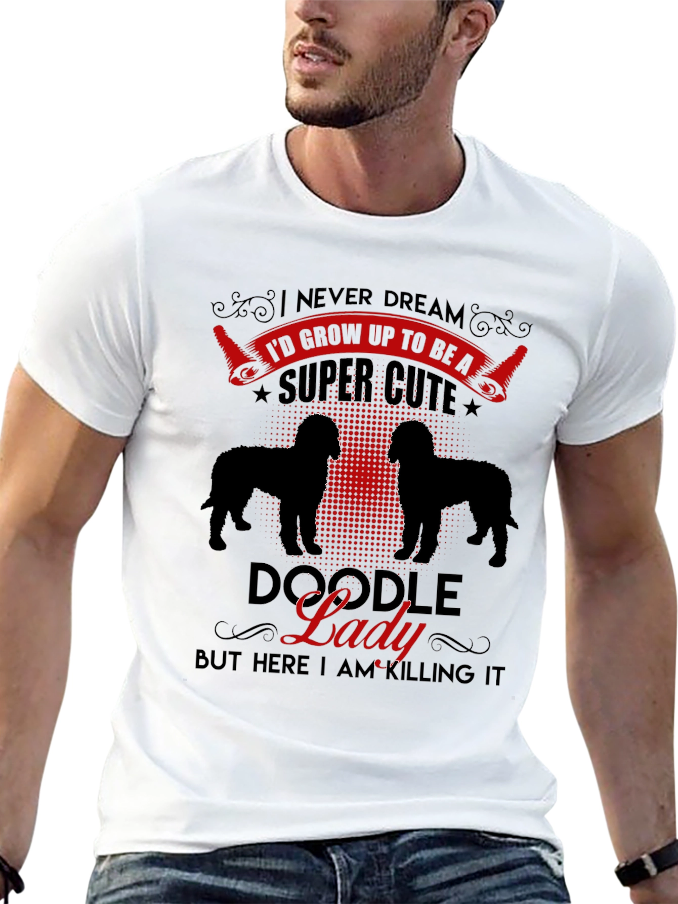 Doodle Lady Graphic Tee - Dog Lover T-Shirt