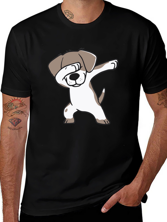 Dabbing Dog Graphic Tee - Trendy Pet Lover T-Shirt