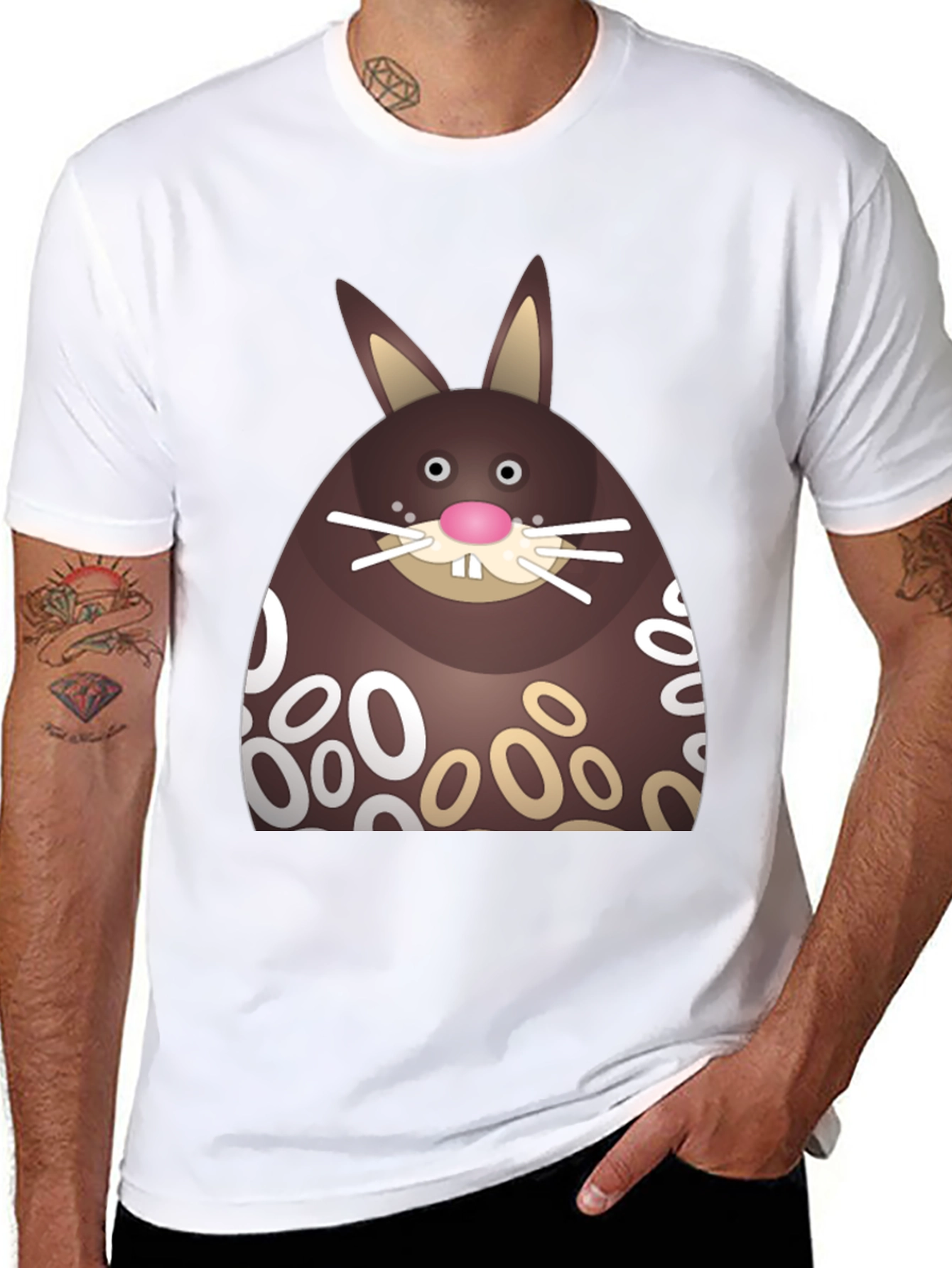 Chocolate Easter Bunny Graphic T-Shirt