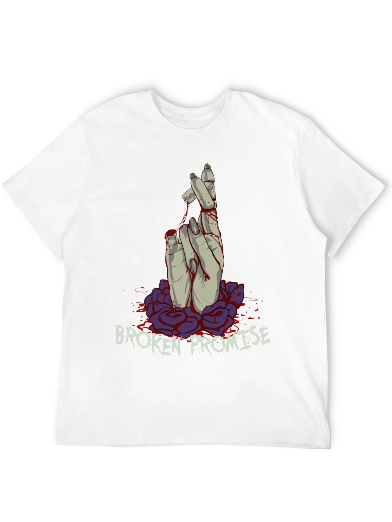 Broken Promise Graphic Tee - Dark Humor Fashion