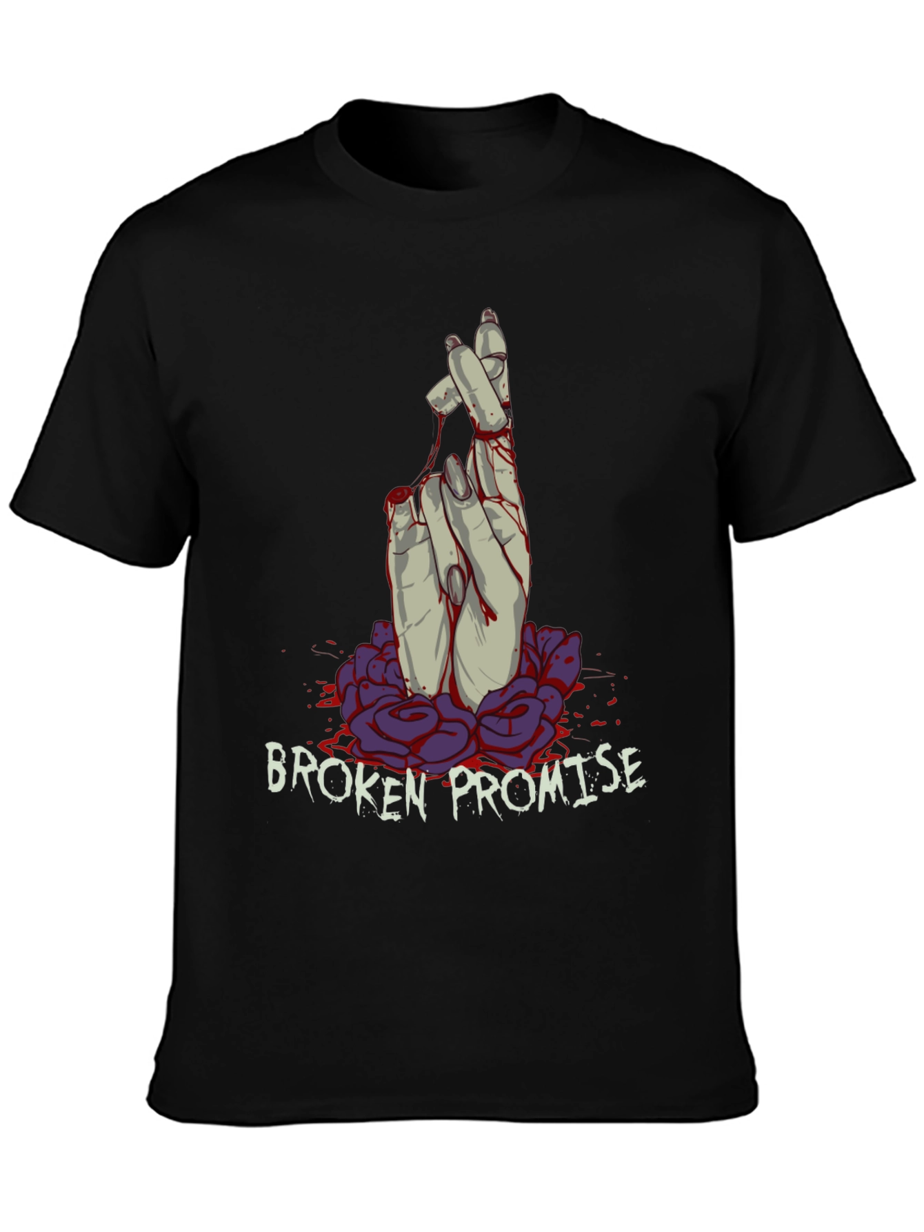 Broken Promise Graphic Tee - Dark Humor Fashion