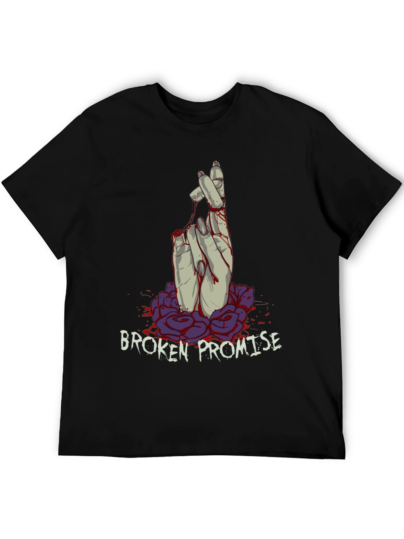Broken Promise Graphic Tee - Dark Humor Fashion