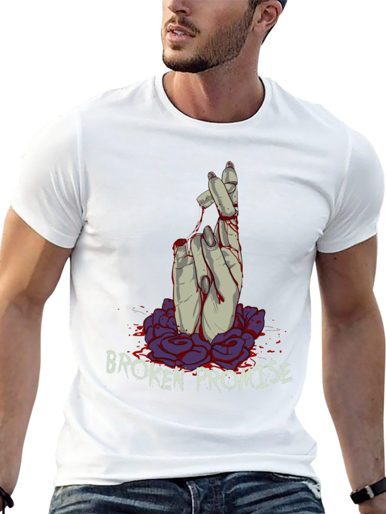 Broken Promise Graphic Tee - Dark Humor Fashion