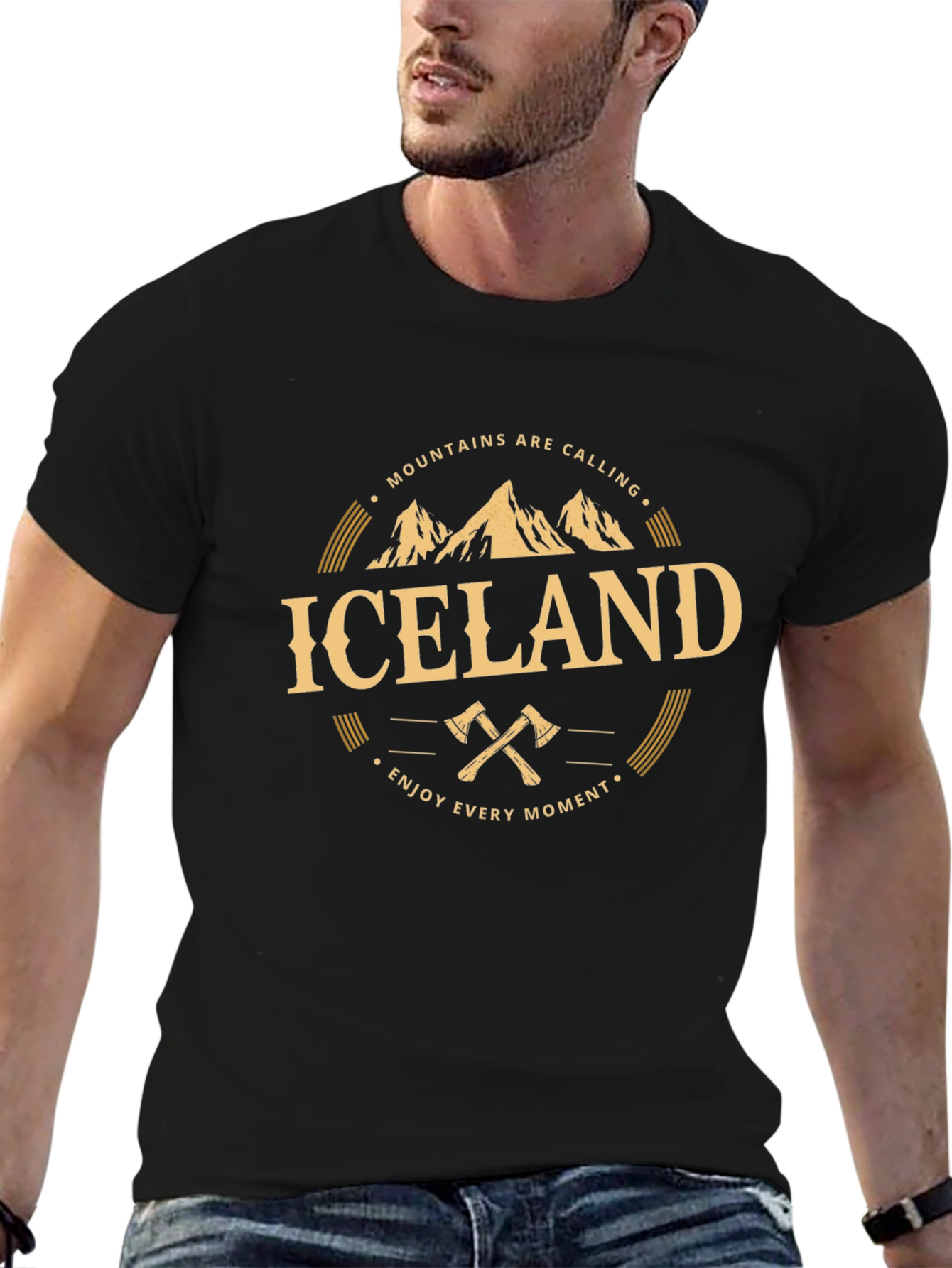 Iceland Adventure Graphic Tee -  Mountains Calling T-Shirt
