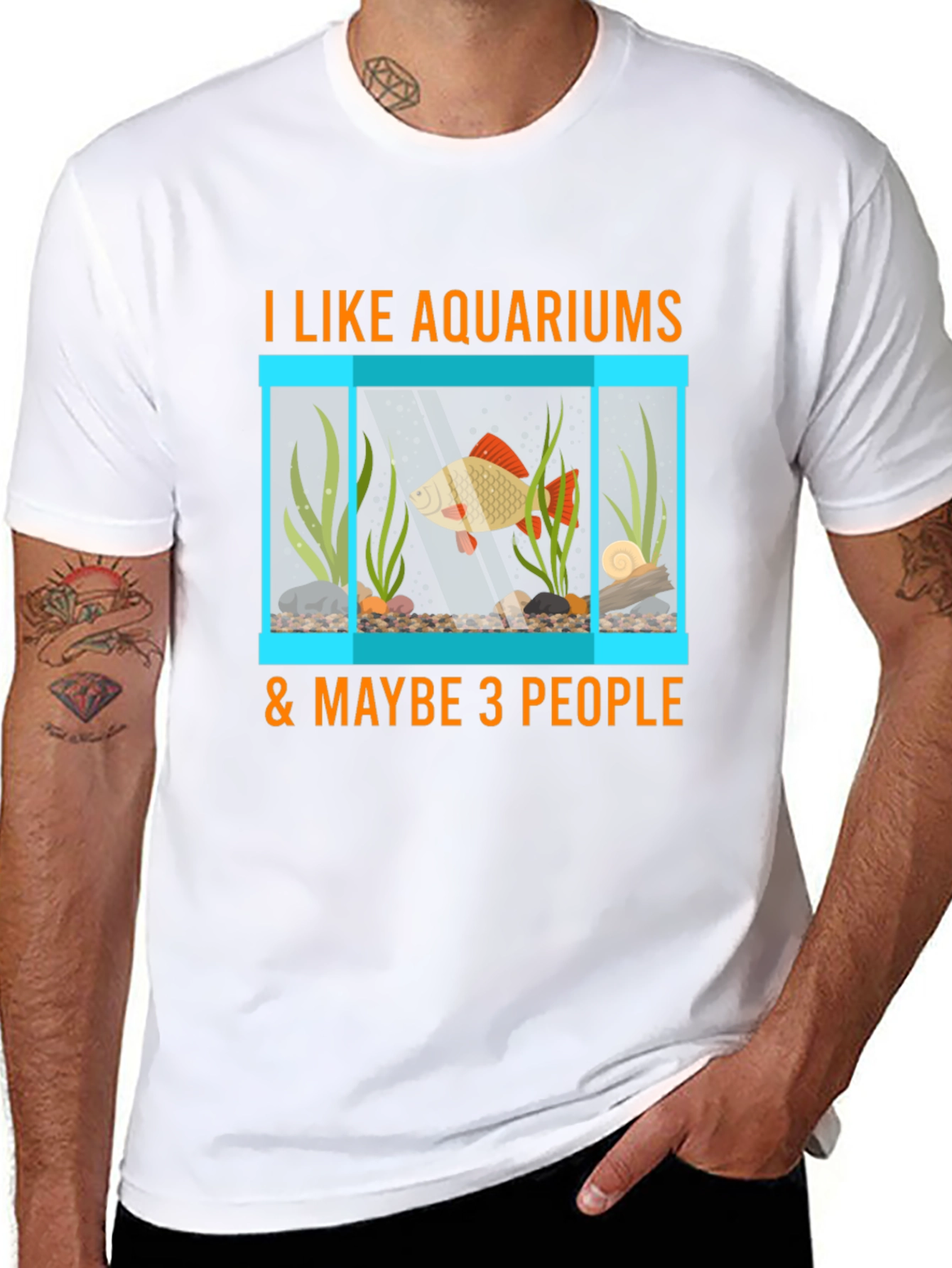 Aquarium Lover T-Shirt: Fish Tank & Maybe 3 People