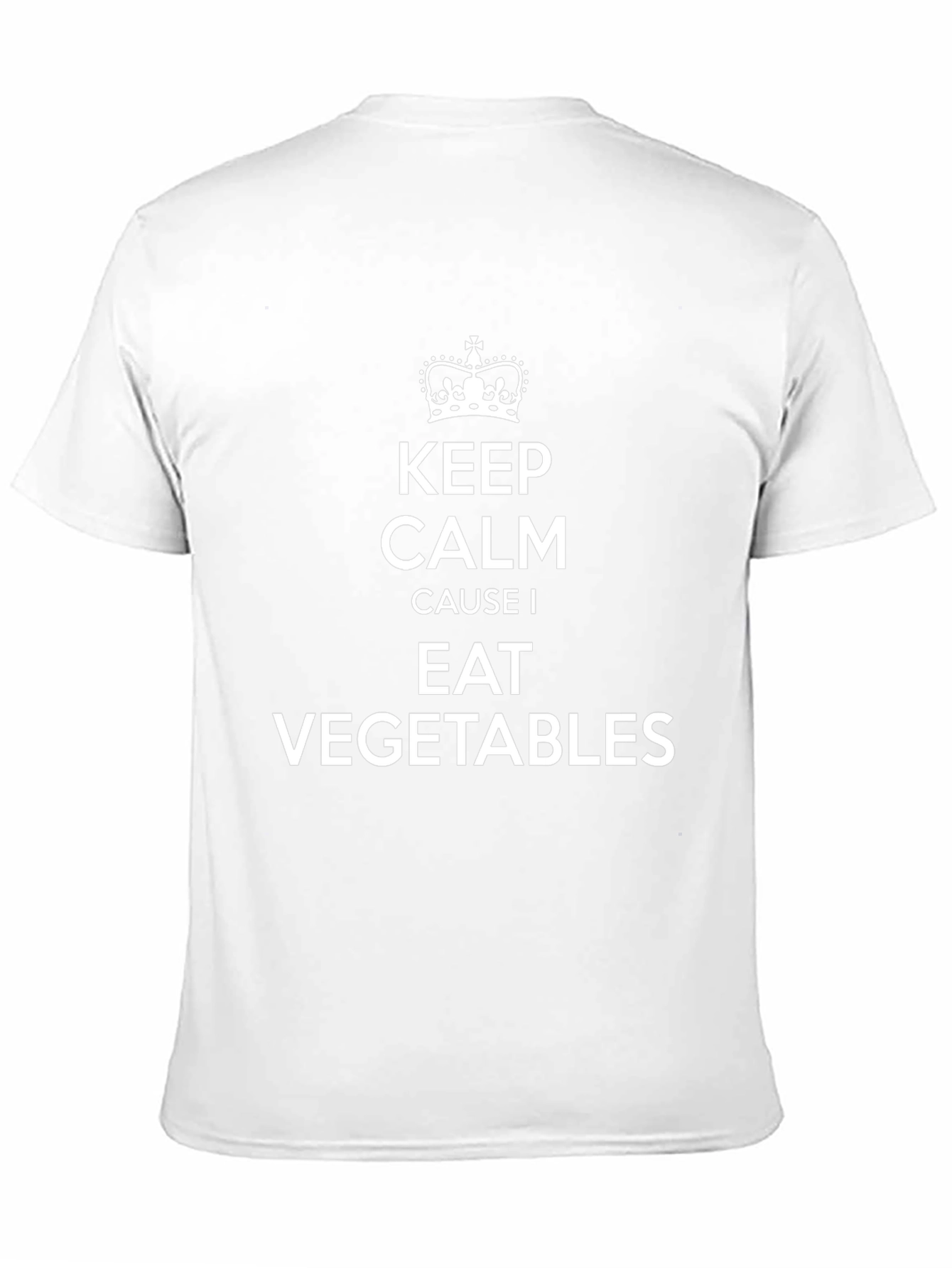 Keep Calm Eat Vegetables Black T-Shirt